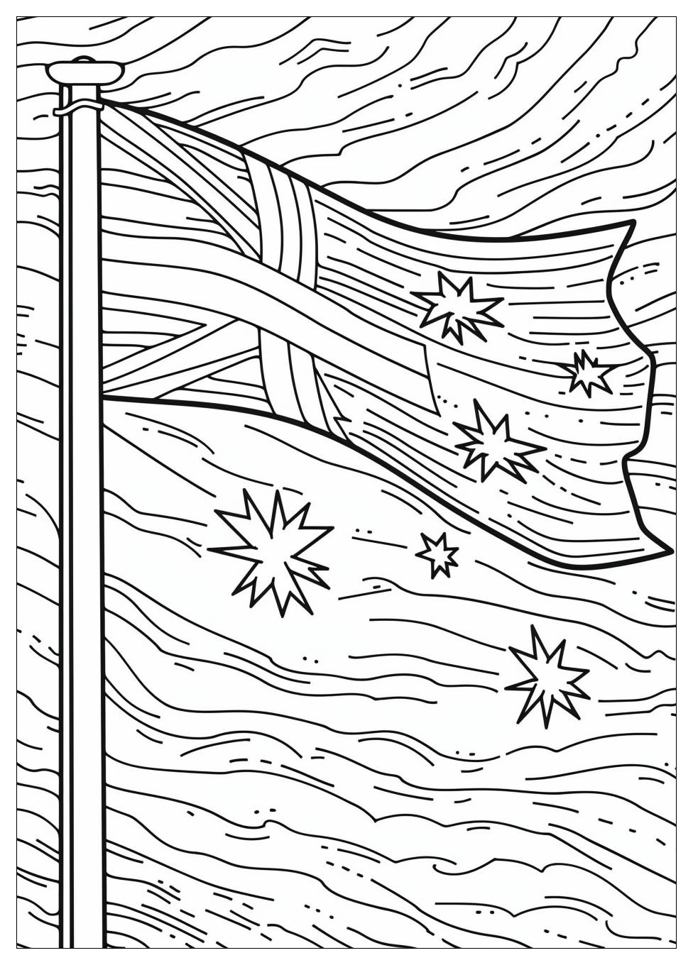 Australia Flag Coloring Pages-18