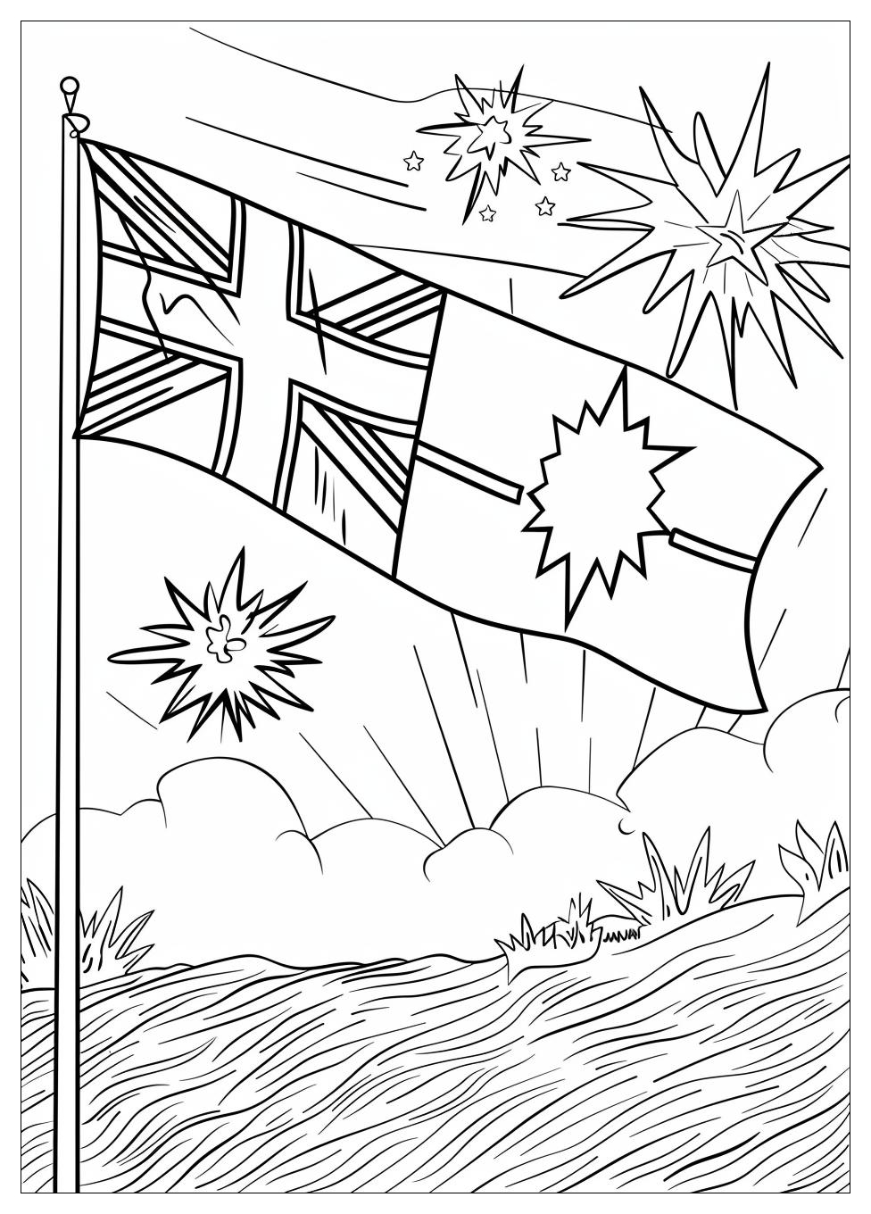 Australia Flag Coloring Pages-3