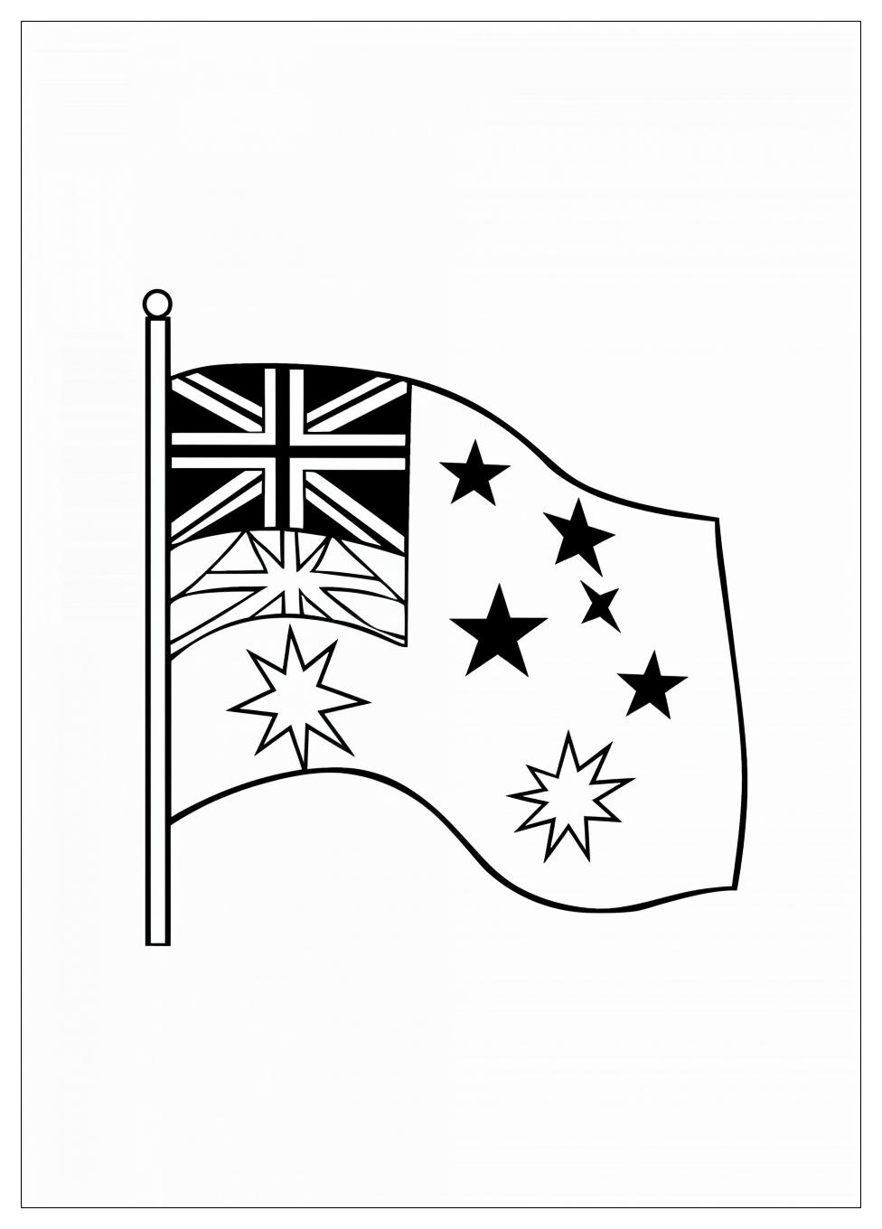 Australia Flag Coloring Pages-4
