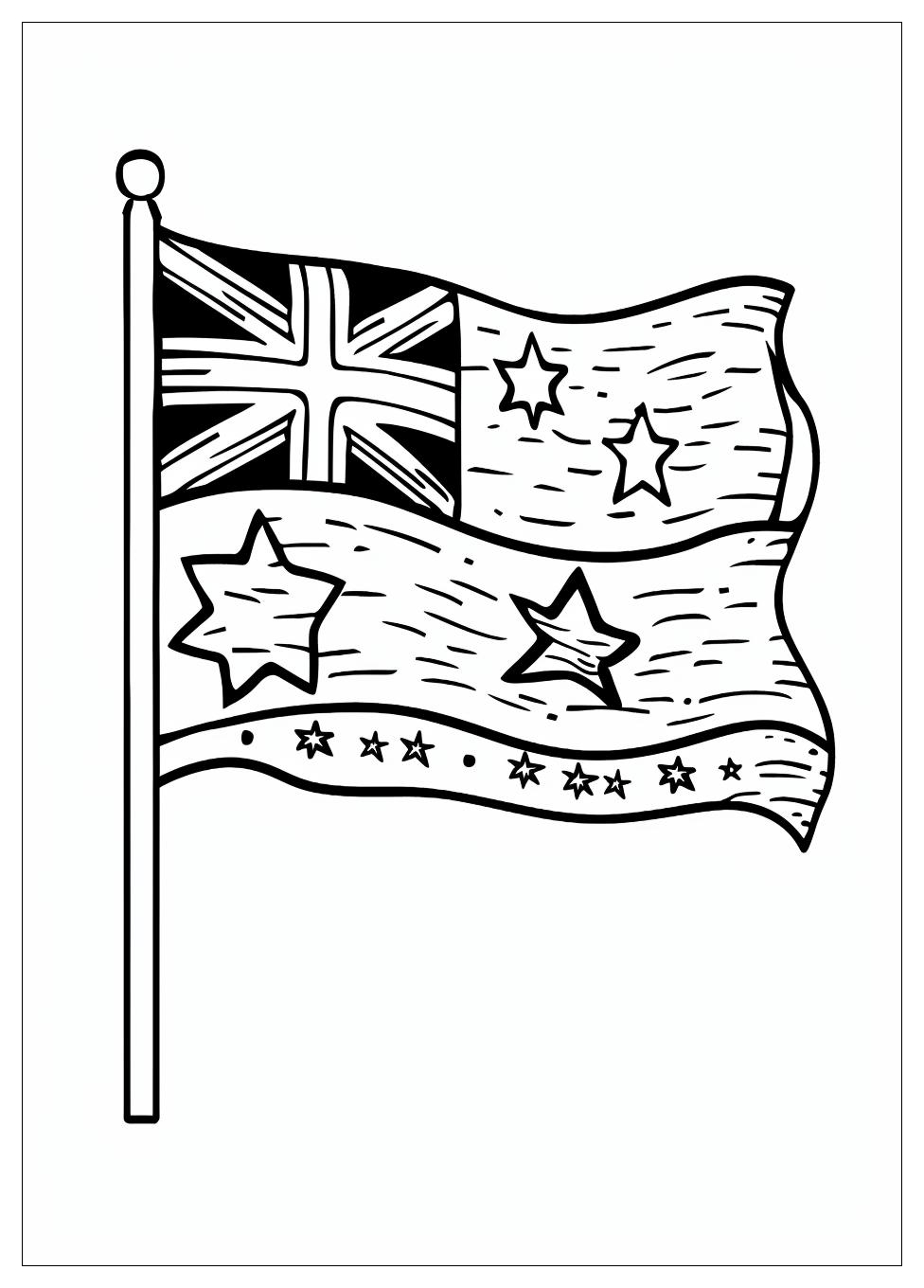 Australia Flag Coloring Pages-5