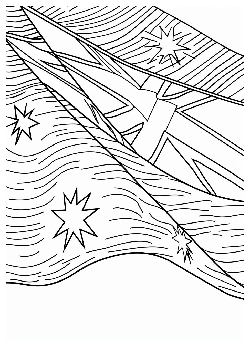 Australia Flag Coloring Pages-6