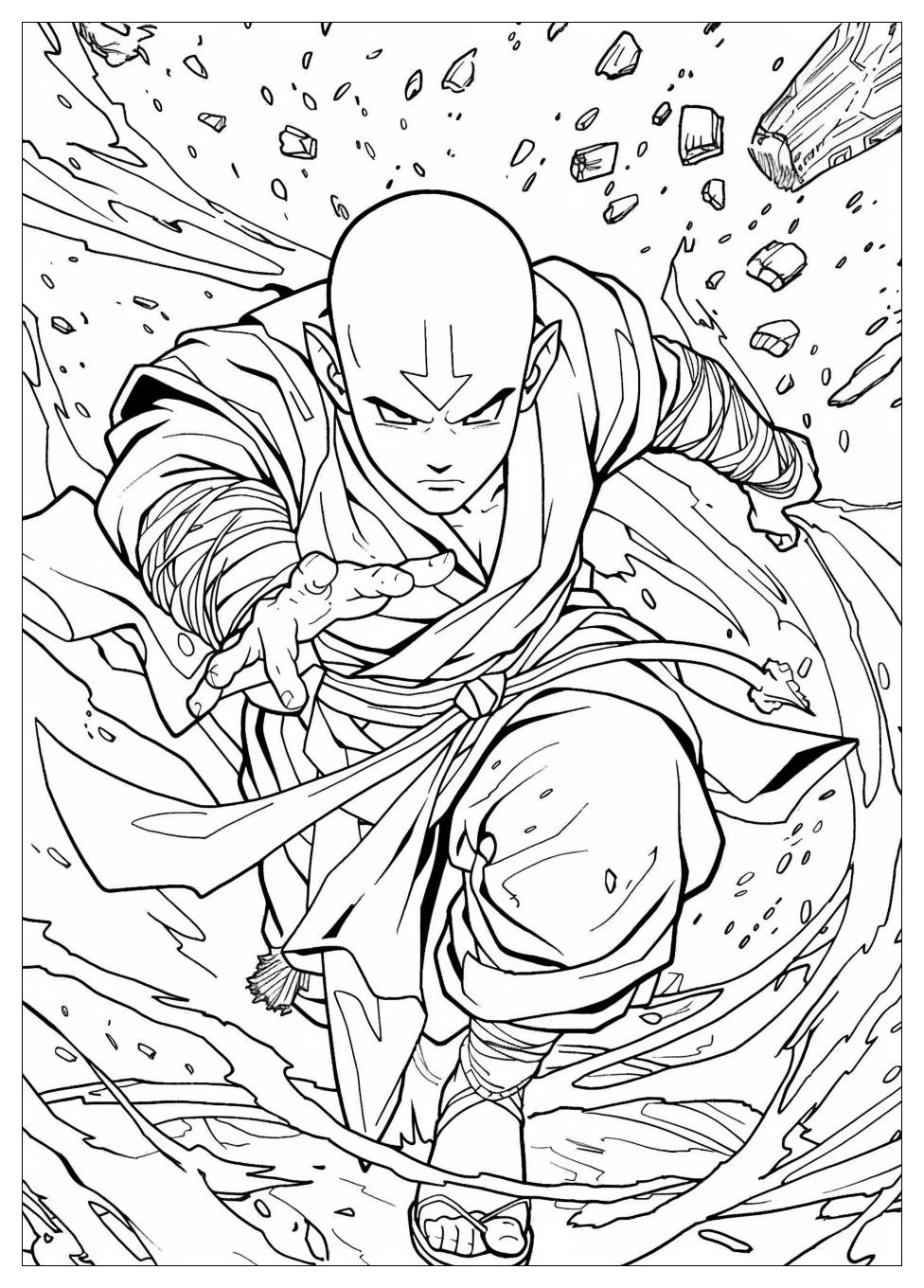 Avatar Aang Coloring Pages-12