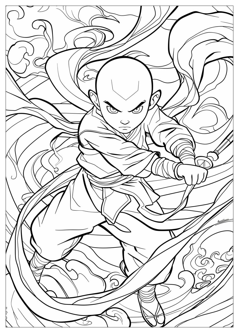 Avatar Aang Coloring Pages-2