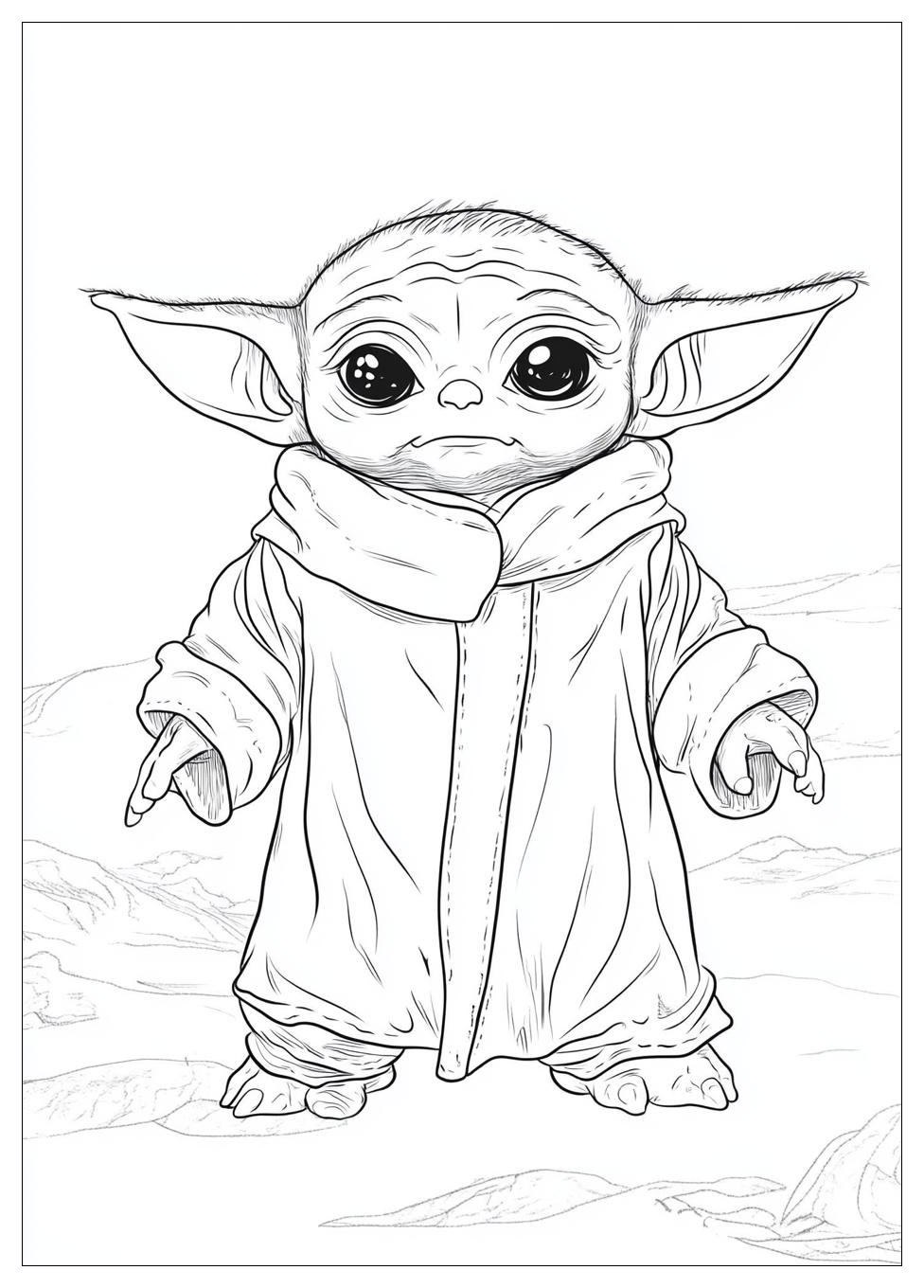 Baby Yoda Coloring Pages-1
