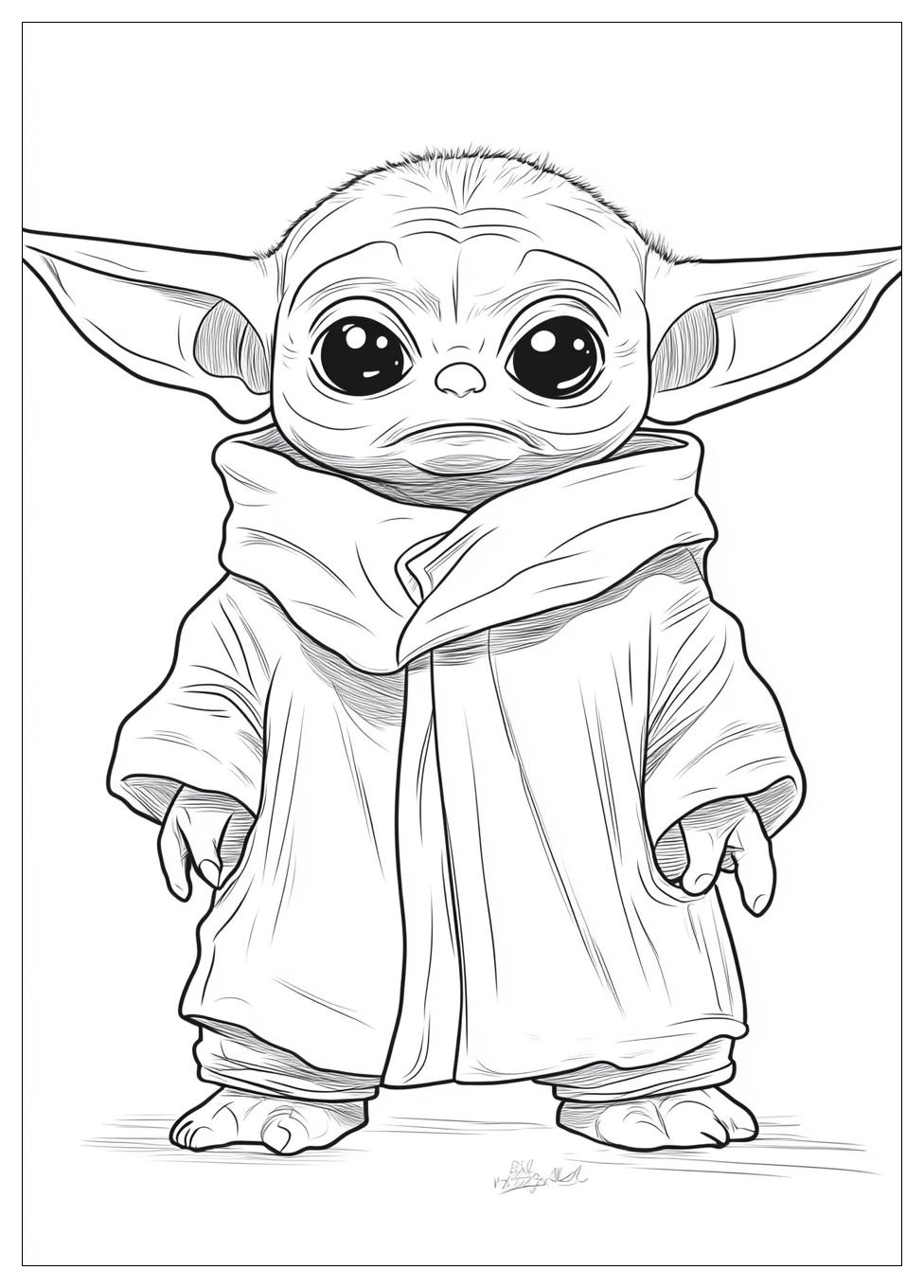 Baby Yoda Coloring Pages-11