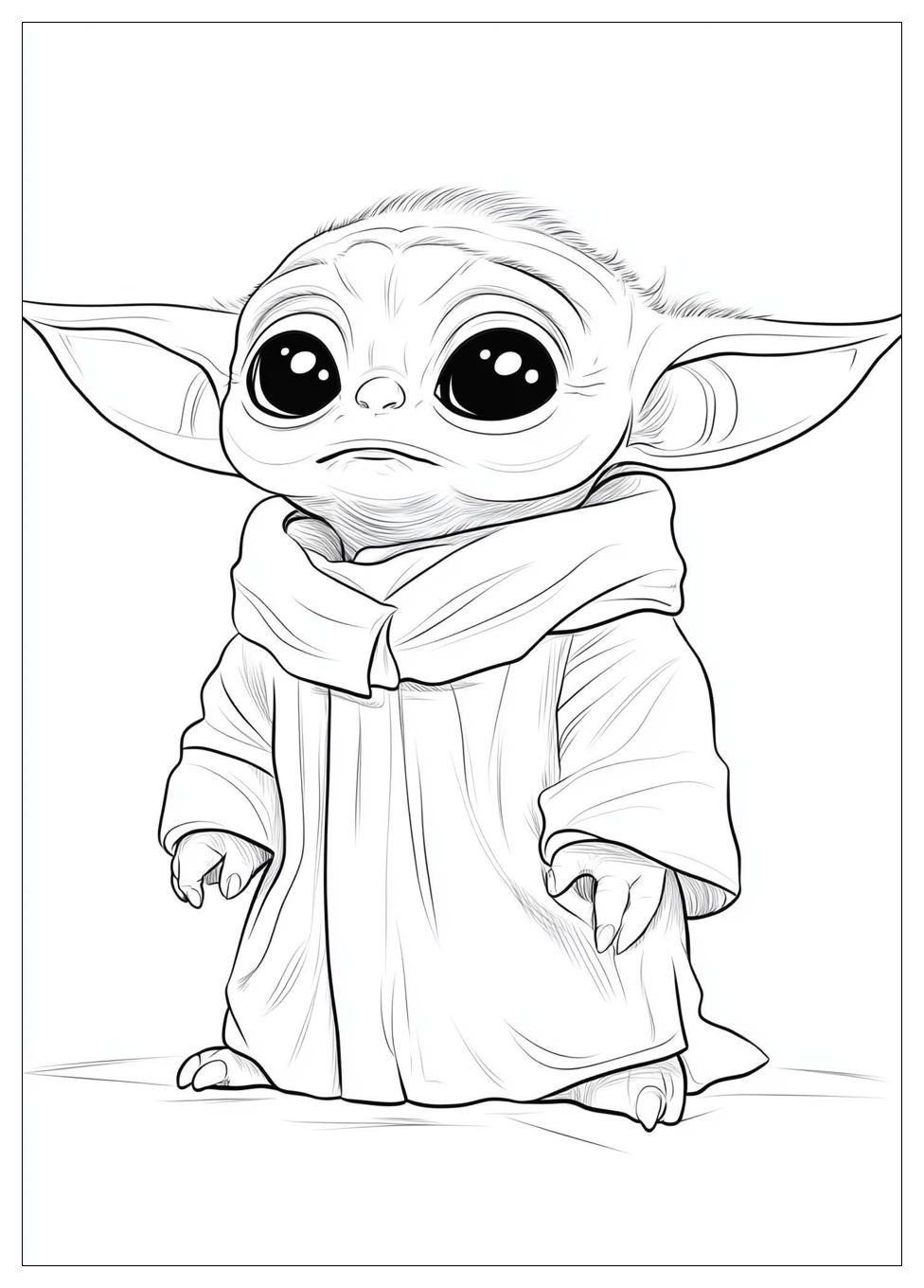 Baby Yoda Coloring Pages-13
