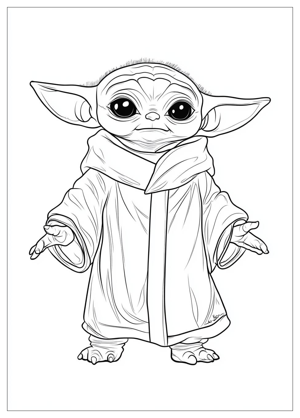 Baby Yoda Coloring Pages-14