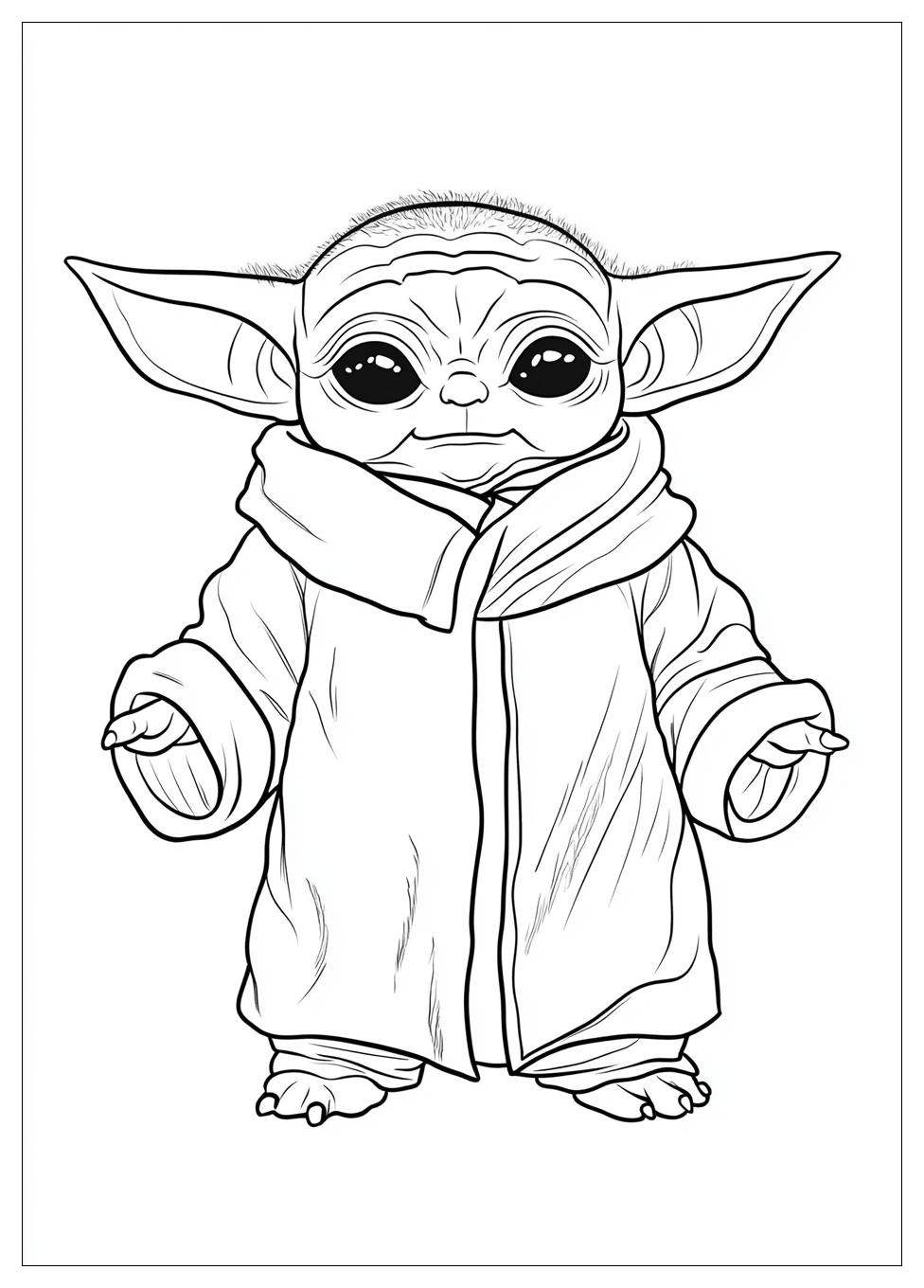 Baby Yoda Coloring Pages-16