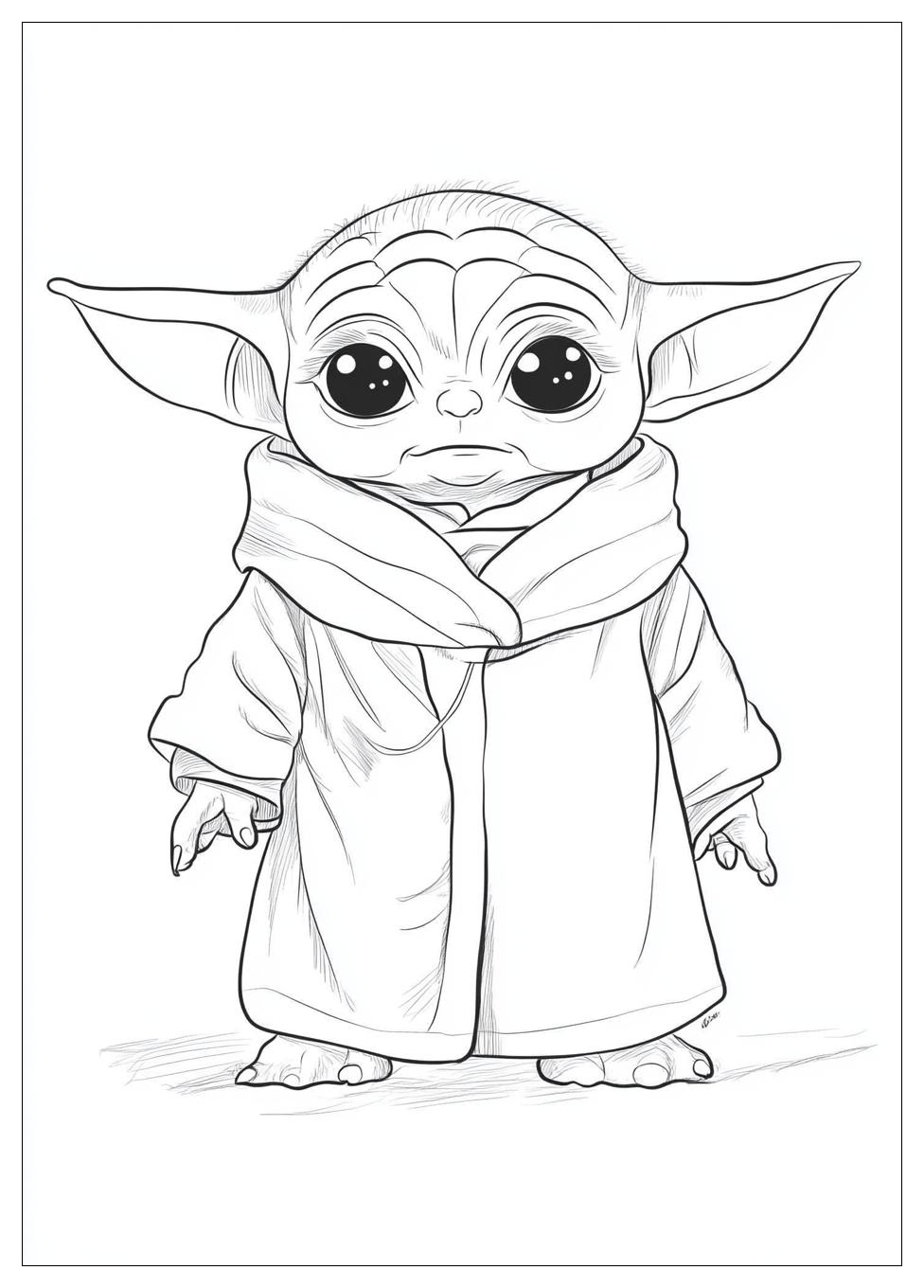 Baby Yoda Coloring Pages-7