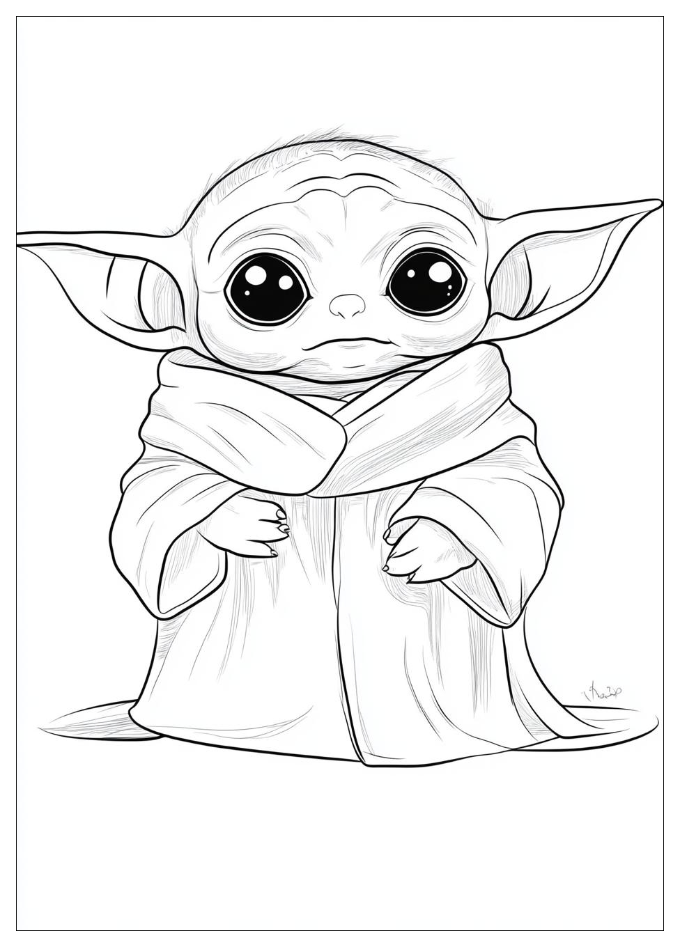 Baby Yoda Coloring Pages-8