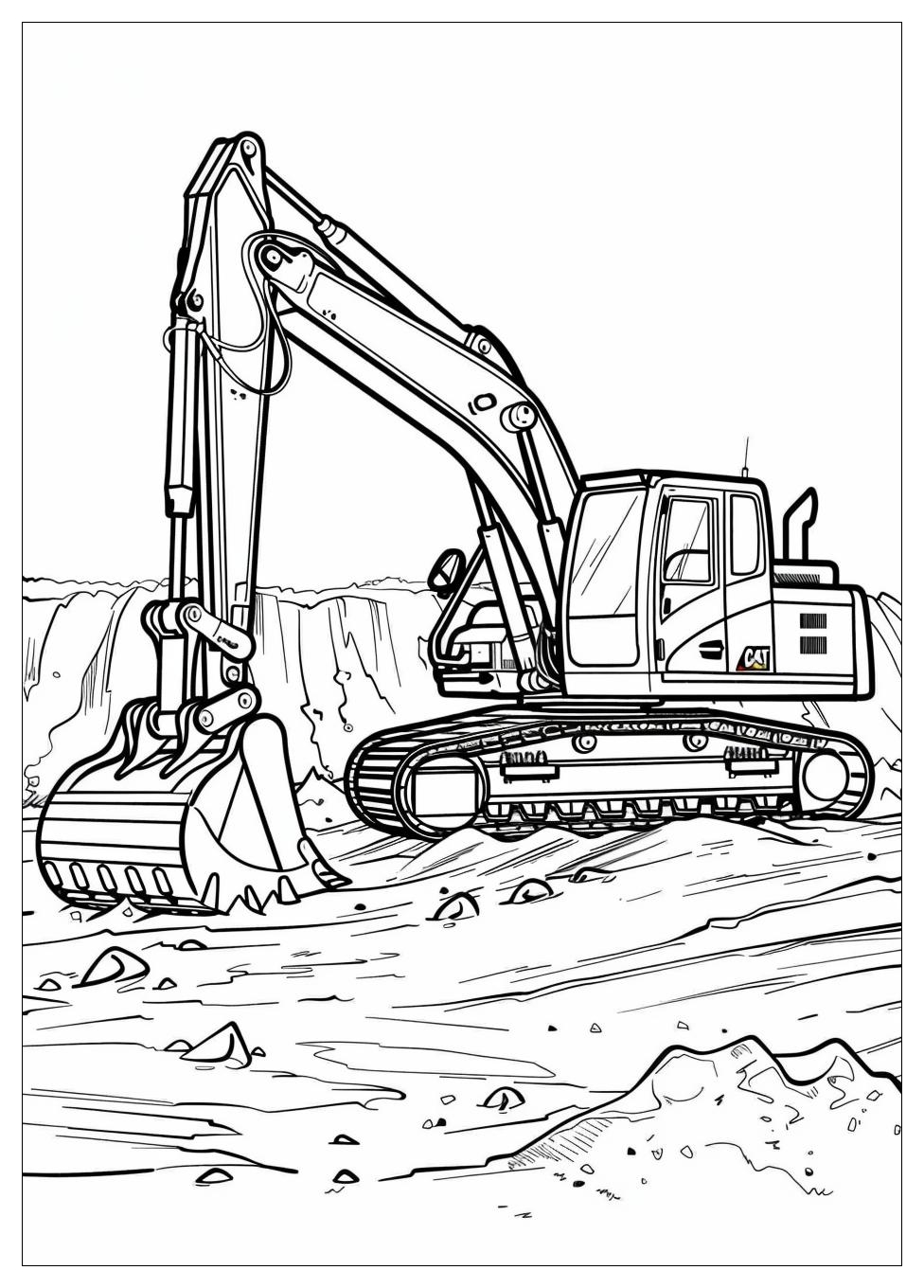 Backhoe Coloring Page-1