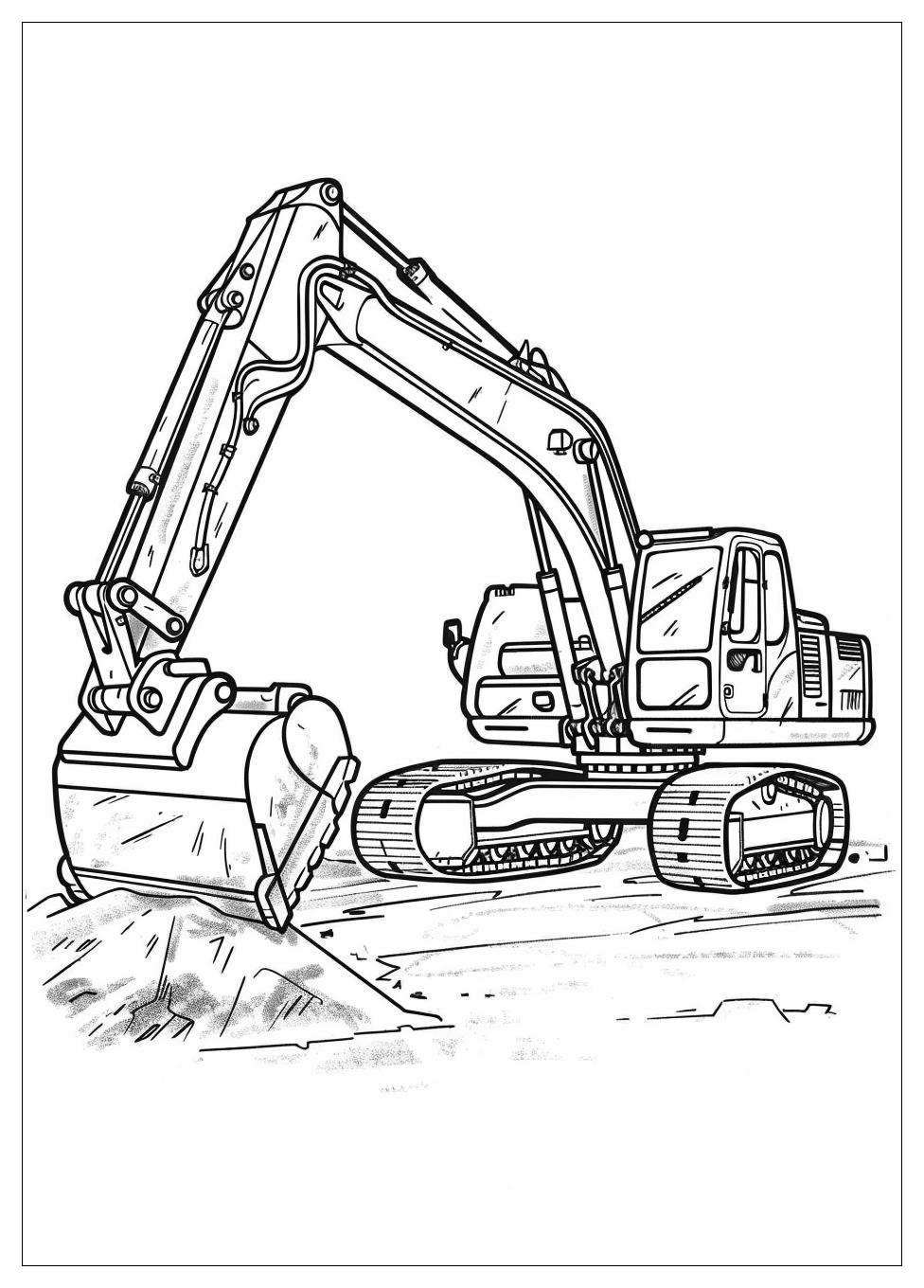 Backhoe Coloring Page-10