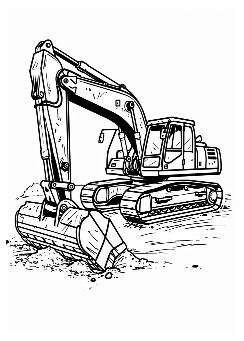 Backhoe Coloring Page-12