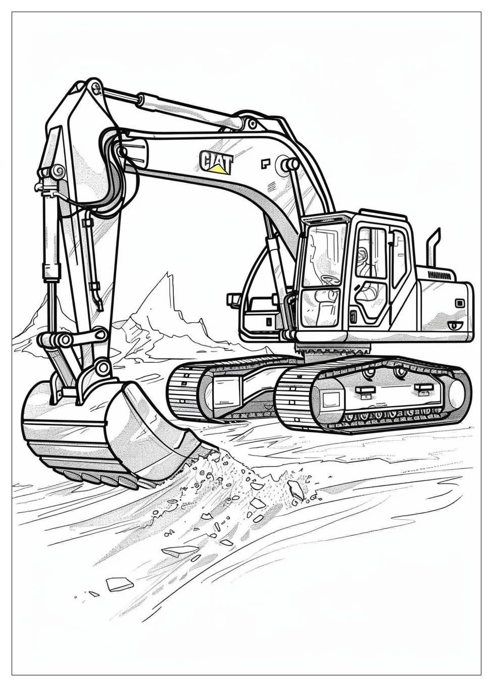 Backhoe Coloring Page-13