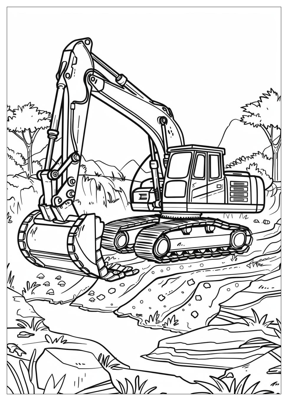 Backhoe Coloring Page-14