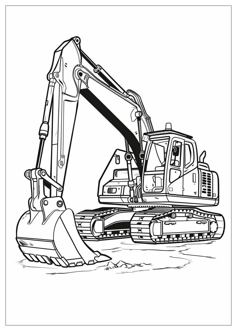 Backhoe Coloring Page-16