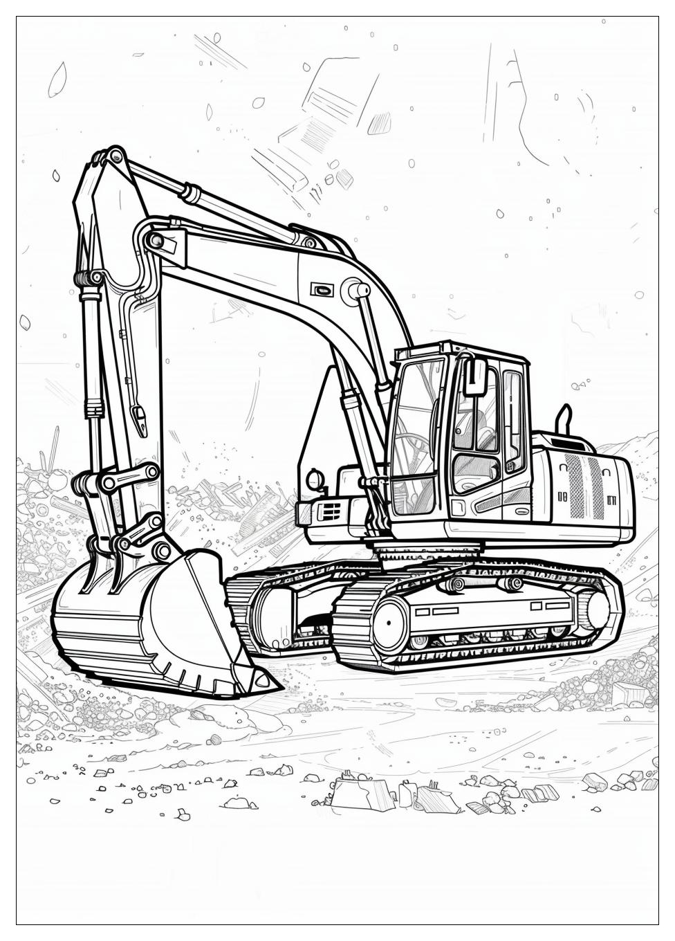 Backhoe Coloring Page-17