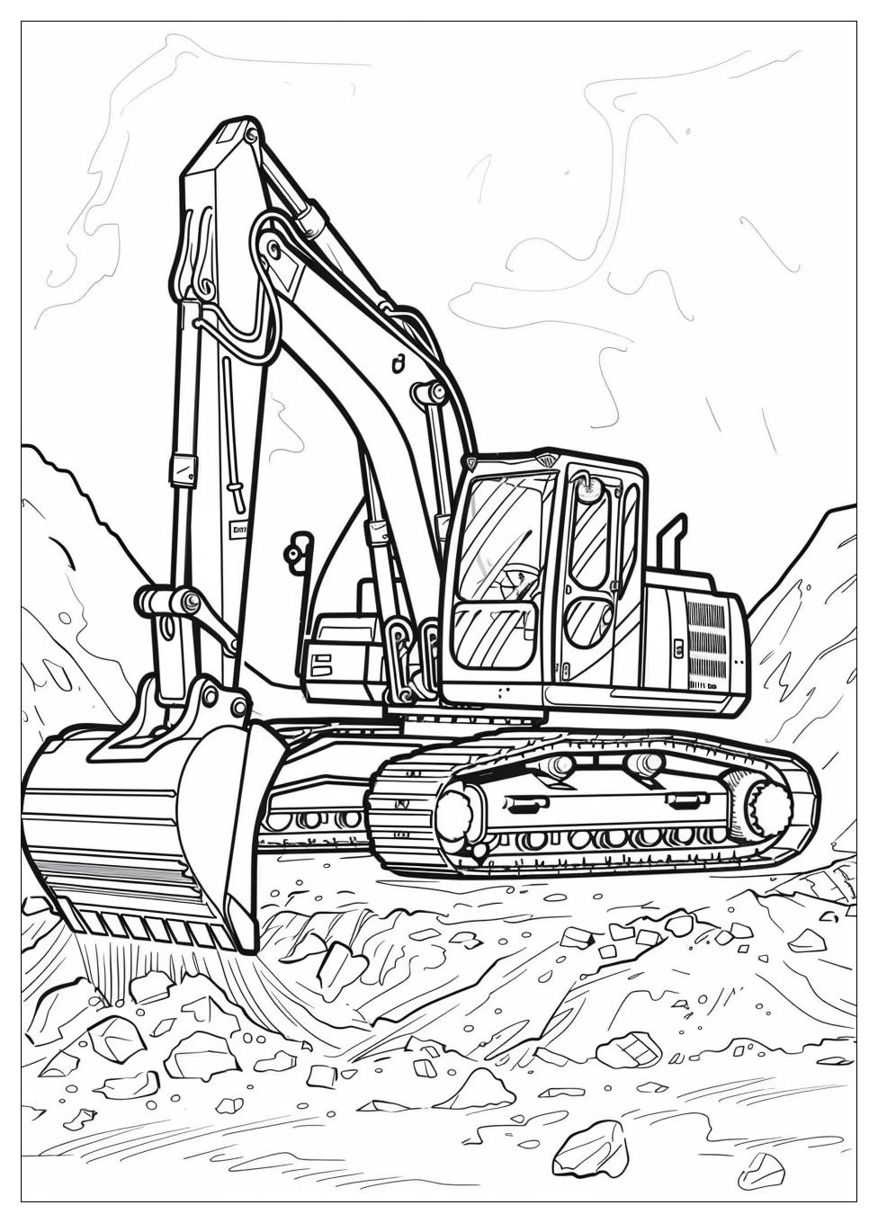 Backhoe Coloring Page-19