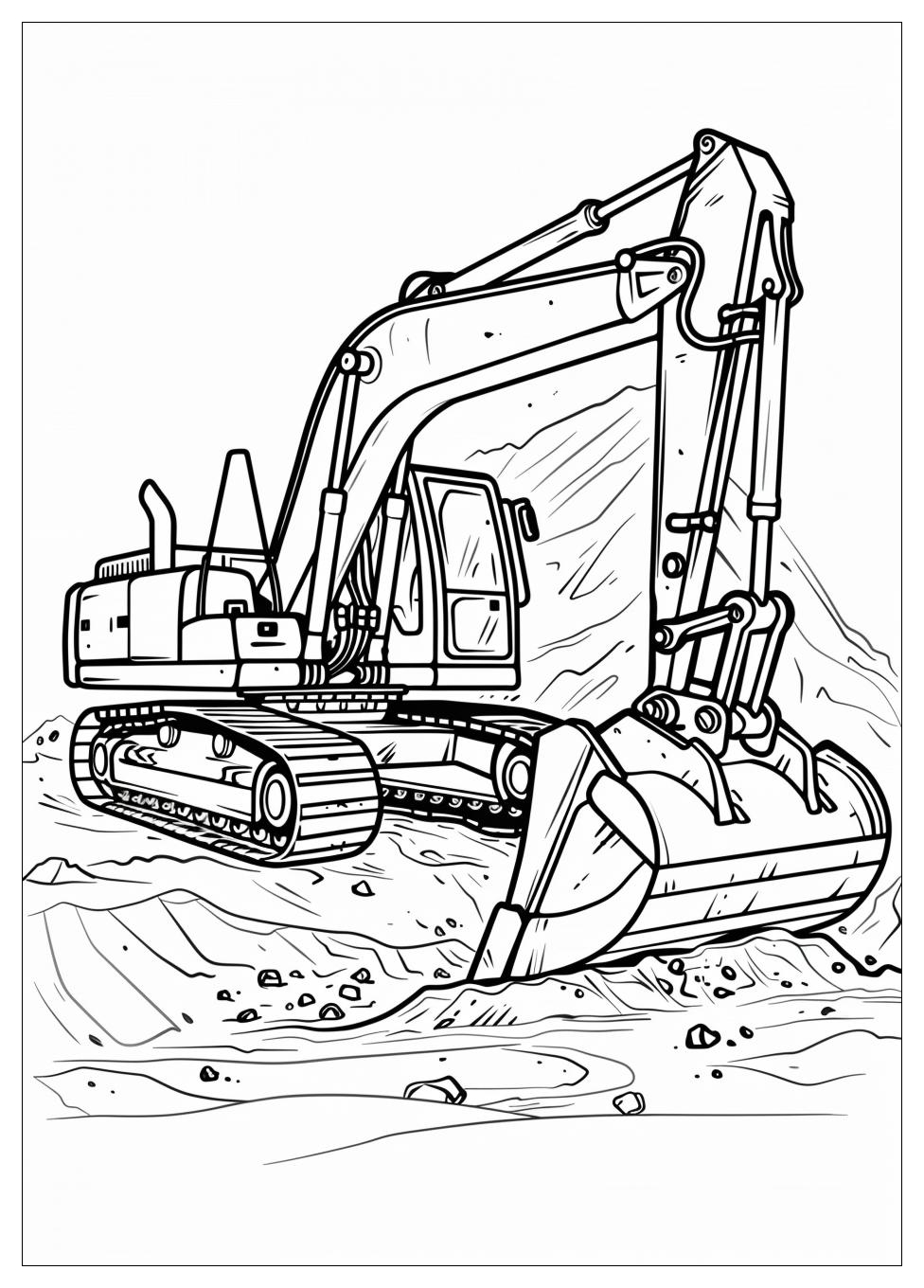 Backhoe Coloring Page-2
