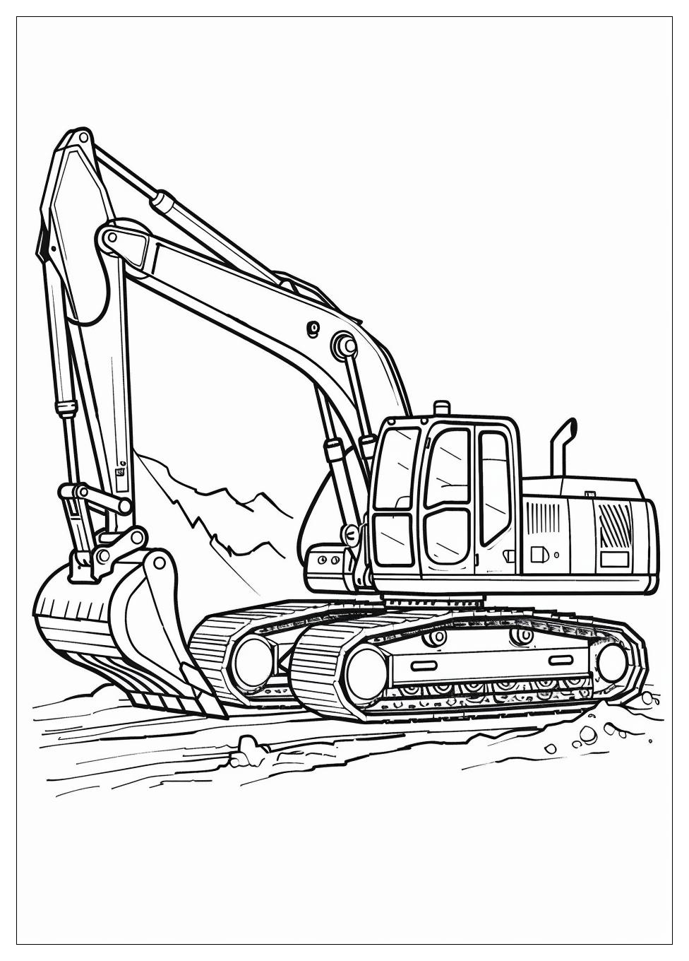 Backhoe Coloring Page-3