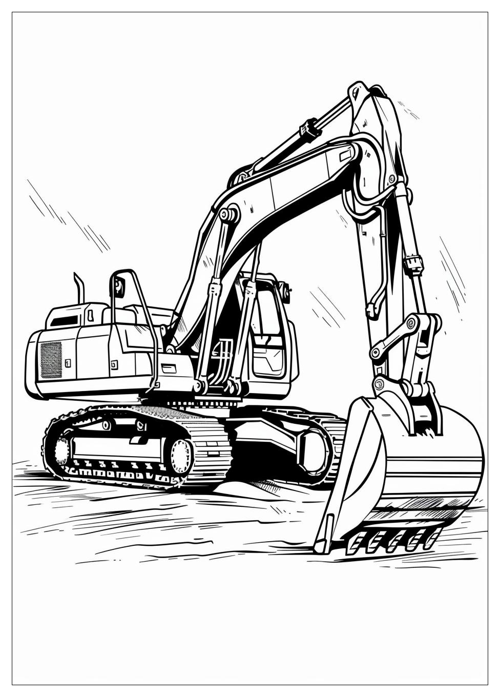Backhoe Coloring Page-6