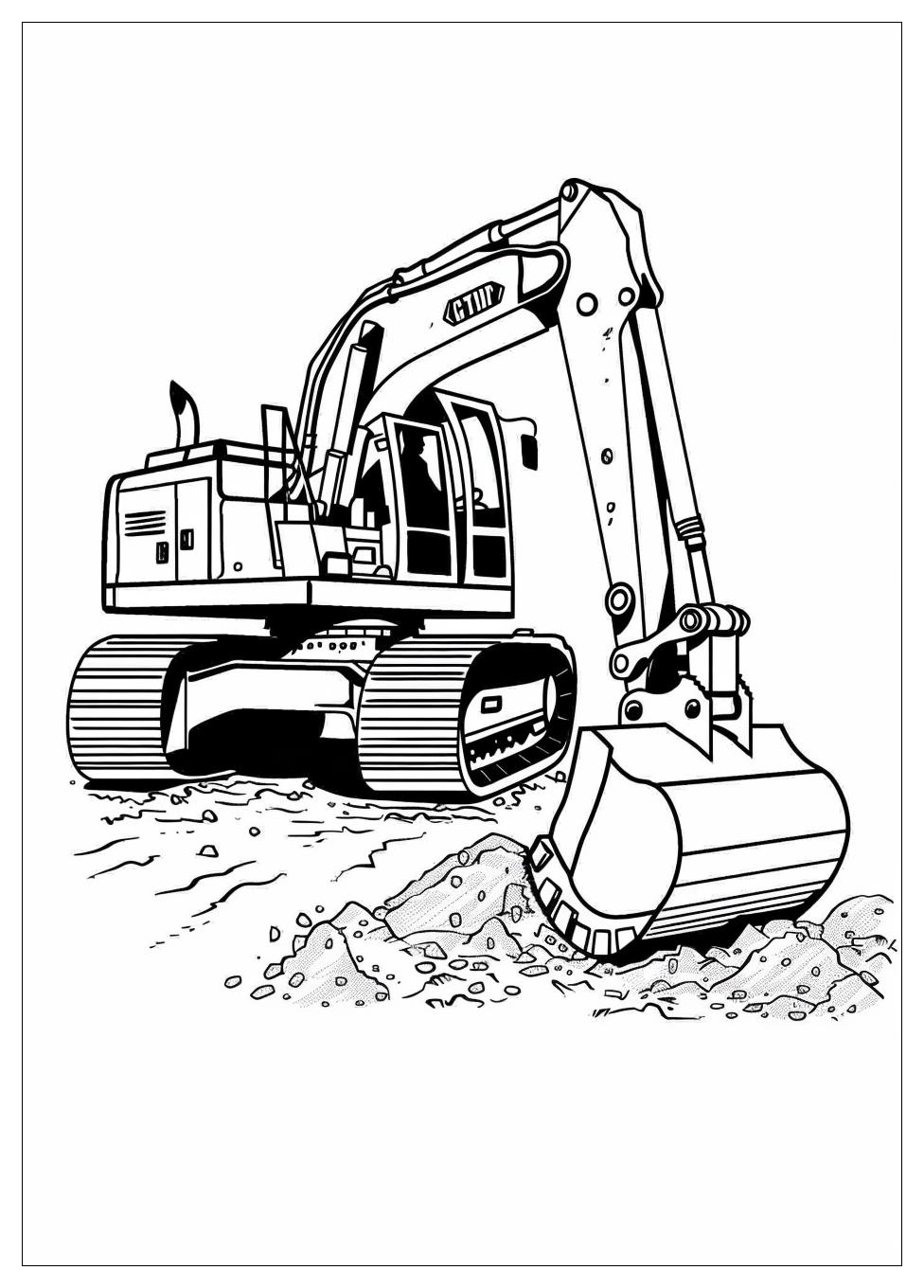 Backhoe Coloring Page-7