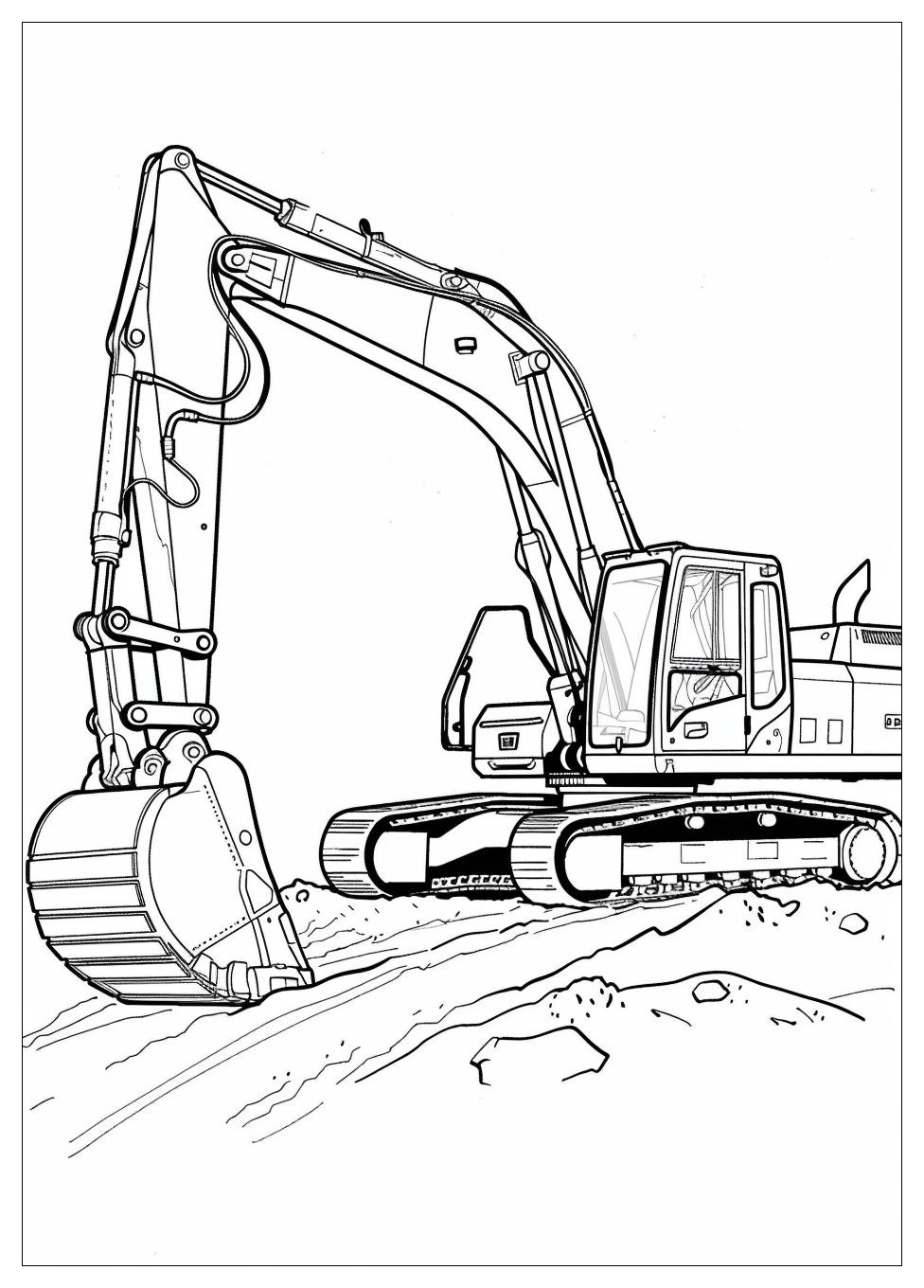 Backhoe Coloring Page-8