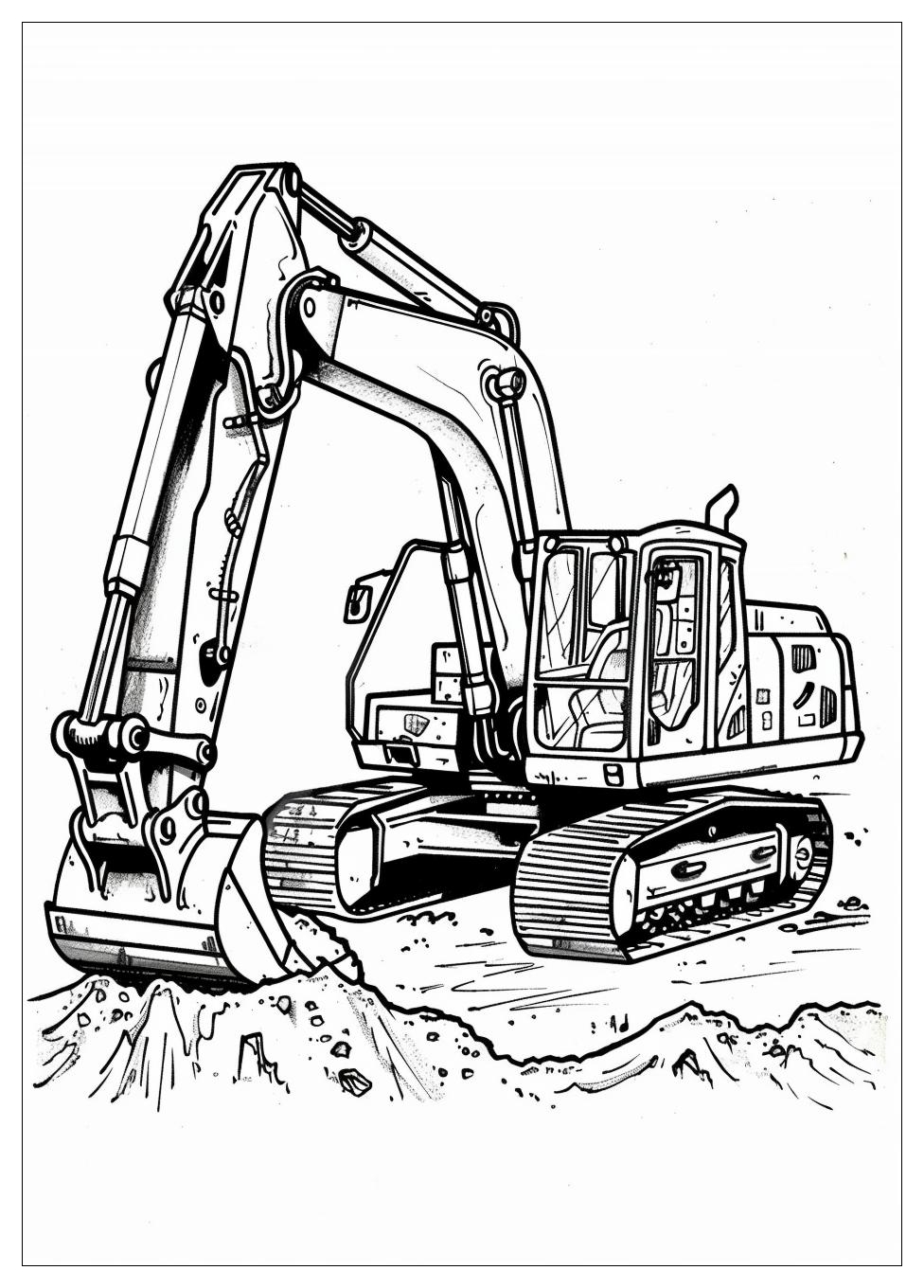 Backhoe Coloring Page-9