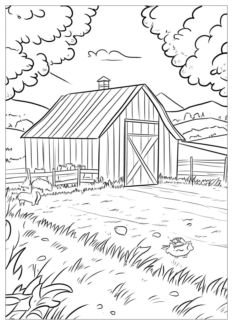 Barn Coloring Pages-11