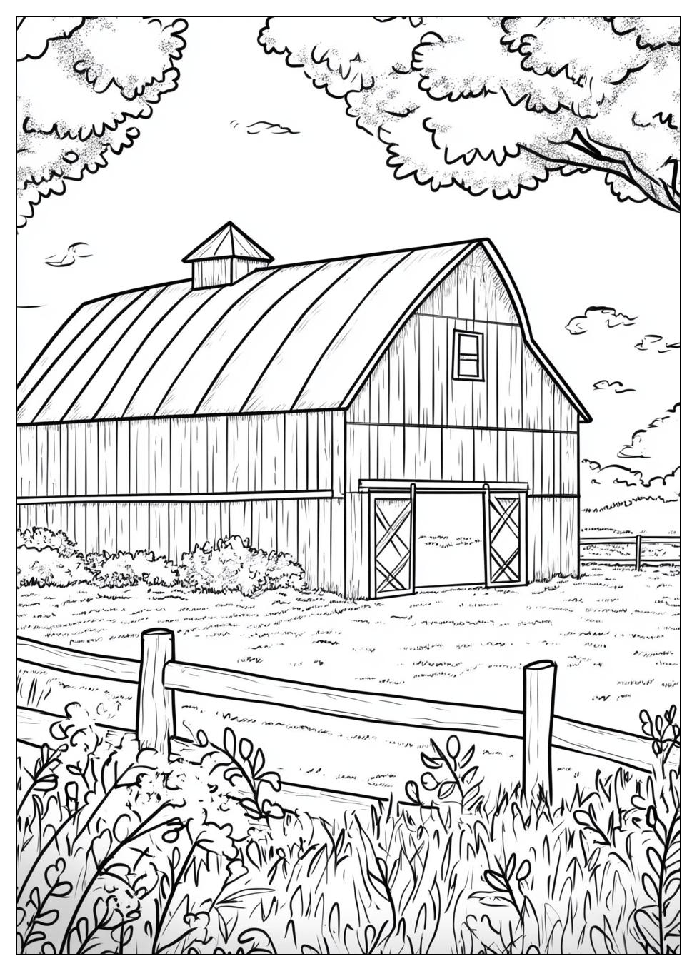 Barn Coloring Pages-14