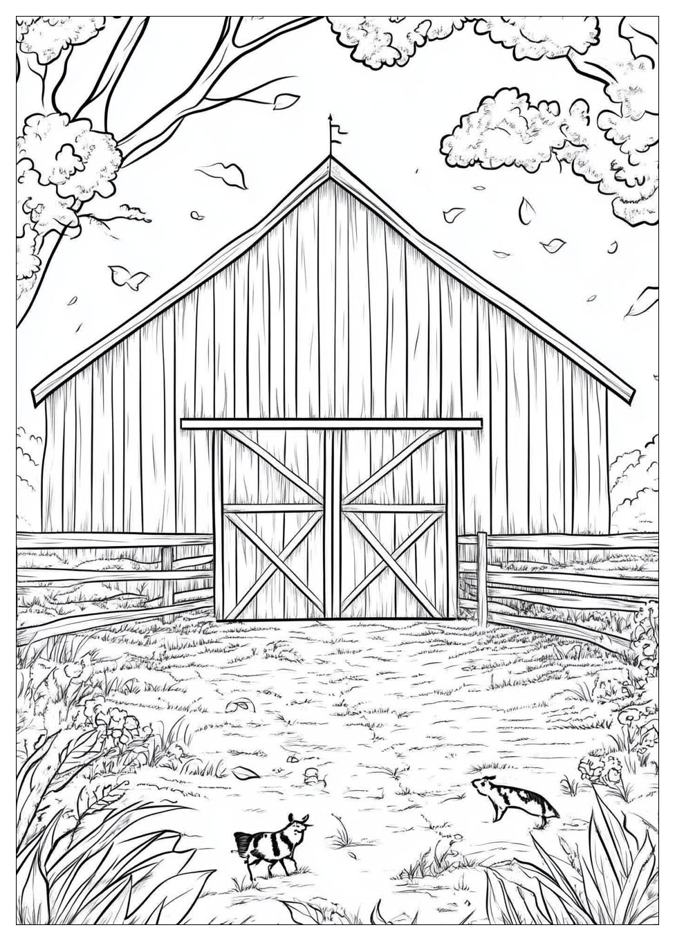 Barn Coloring Pages-16