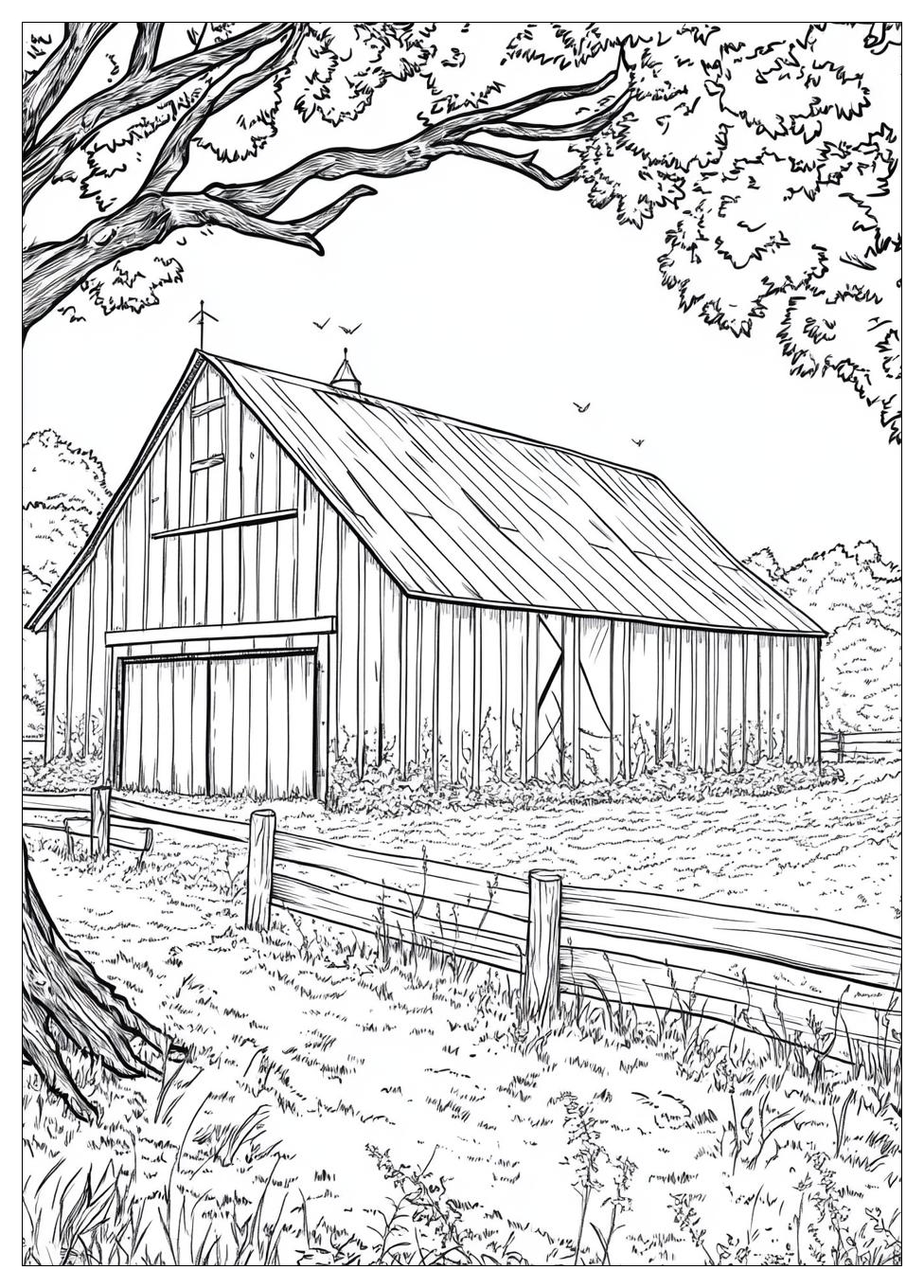 Barn Coloring Pages-17