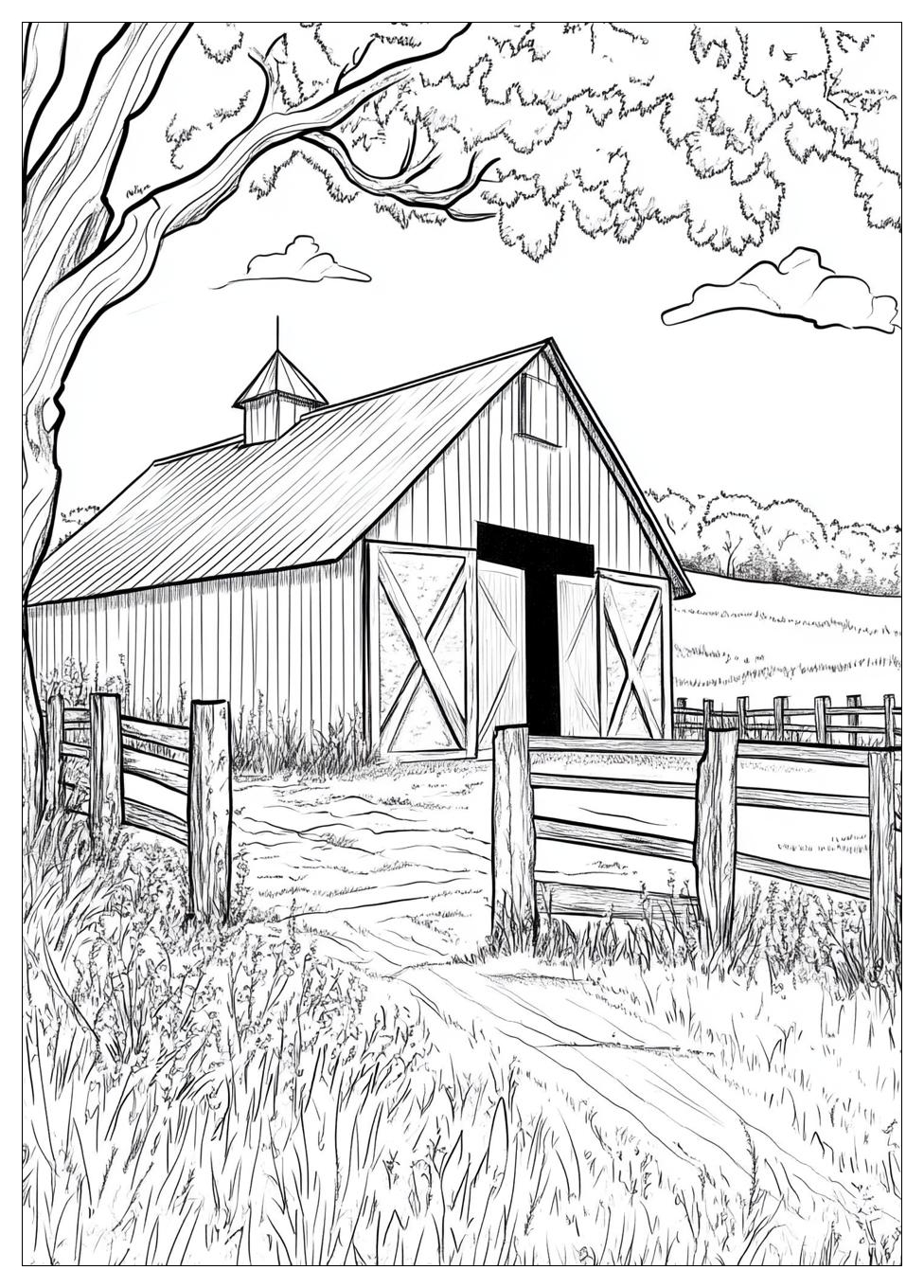 Barn Coloring Pages-19