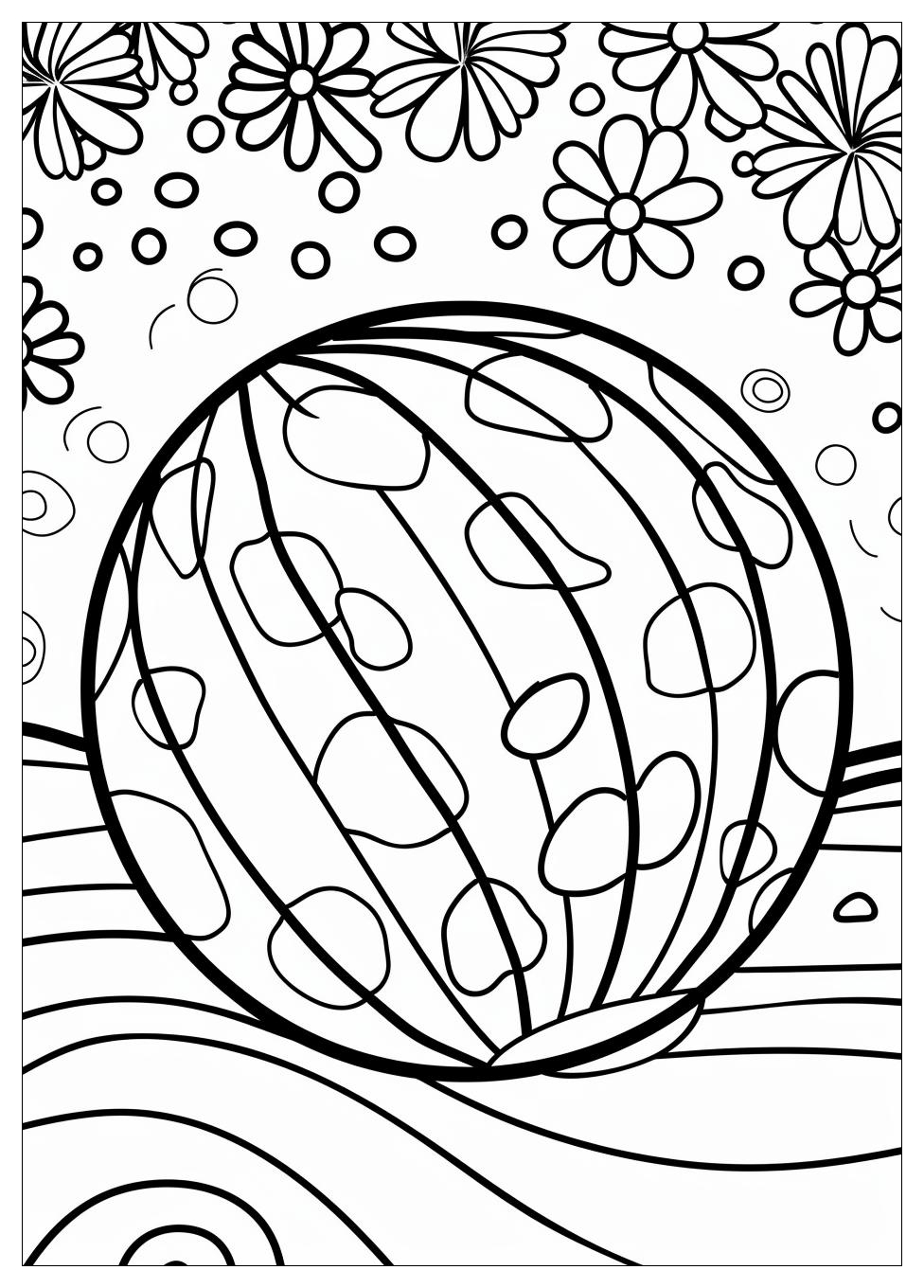 Beach Ball Coloring Pages-12