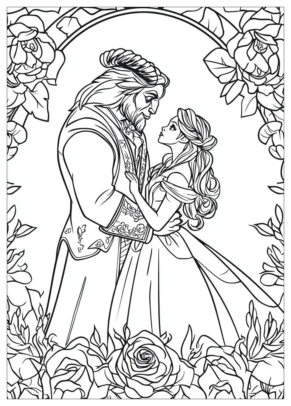 Beauty And The Beast Coloring Pages-3