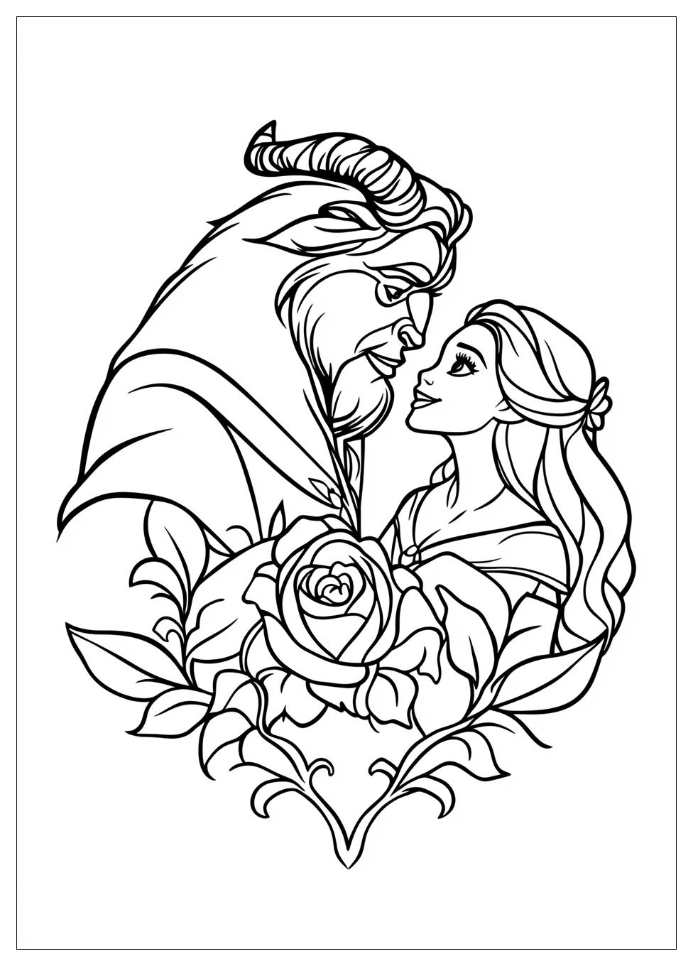 Beauty And The Beast Coloring Pages-4