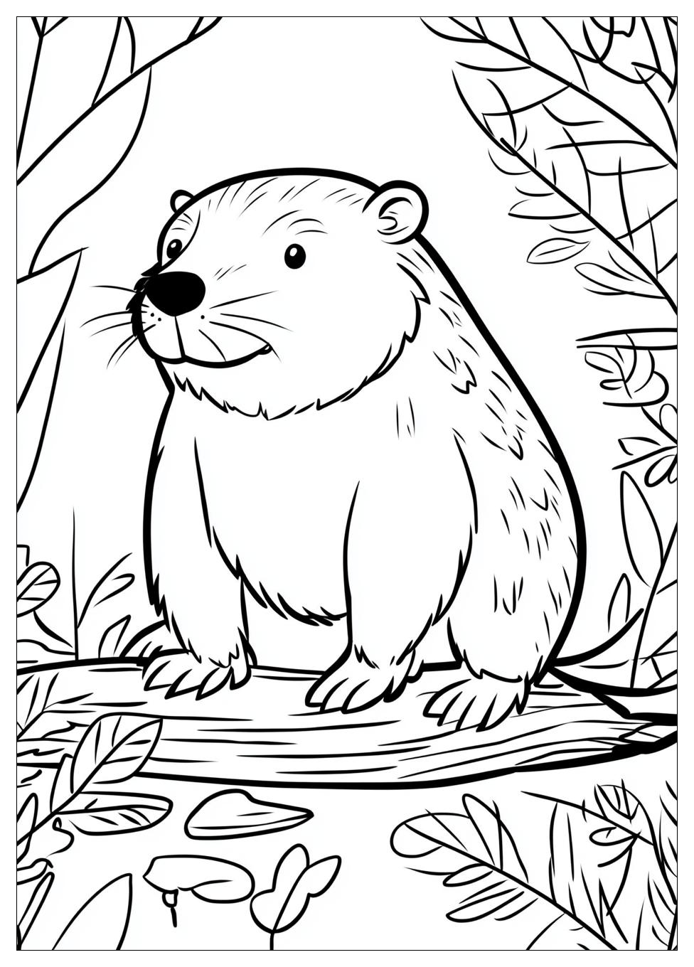 Beaver Coloring Pages-1