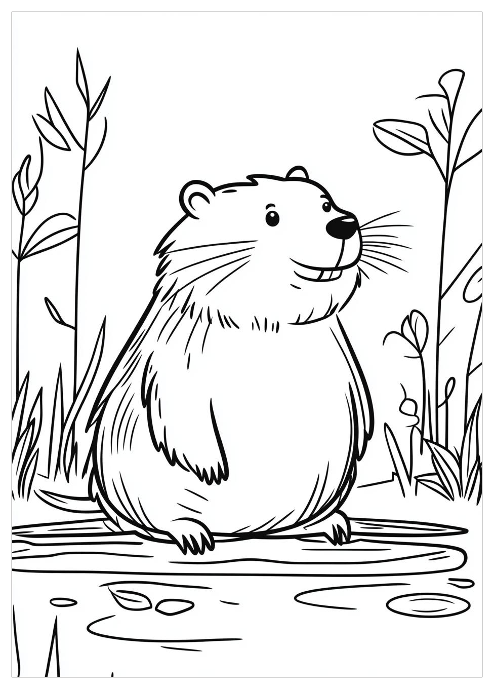 Beaver Coloring Pages-8