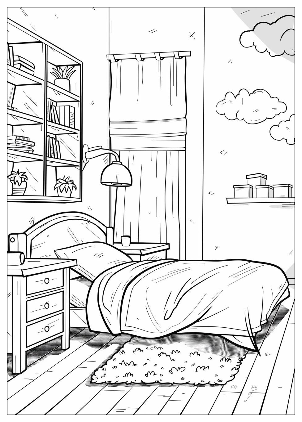 Bedroom Coloring Pages-2