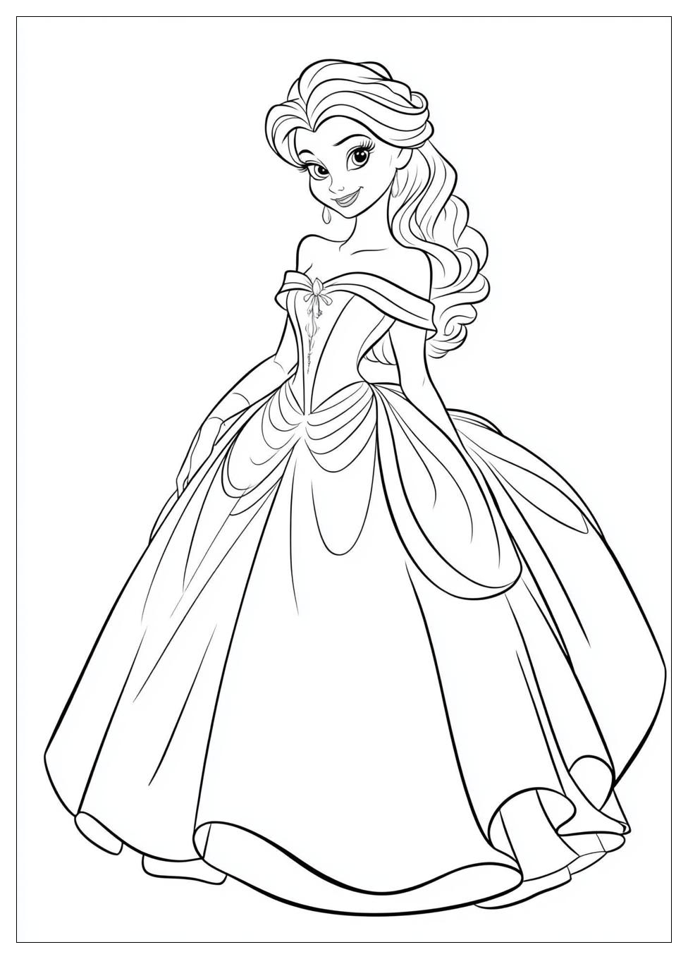Free Printable Belle Coloring Pages 1 Belle Coloring Pages-1