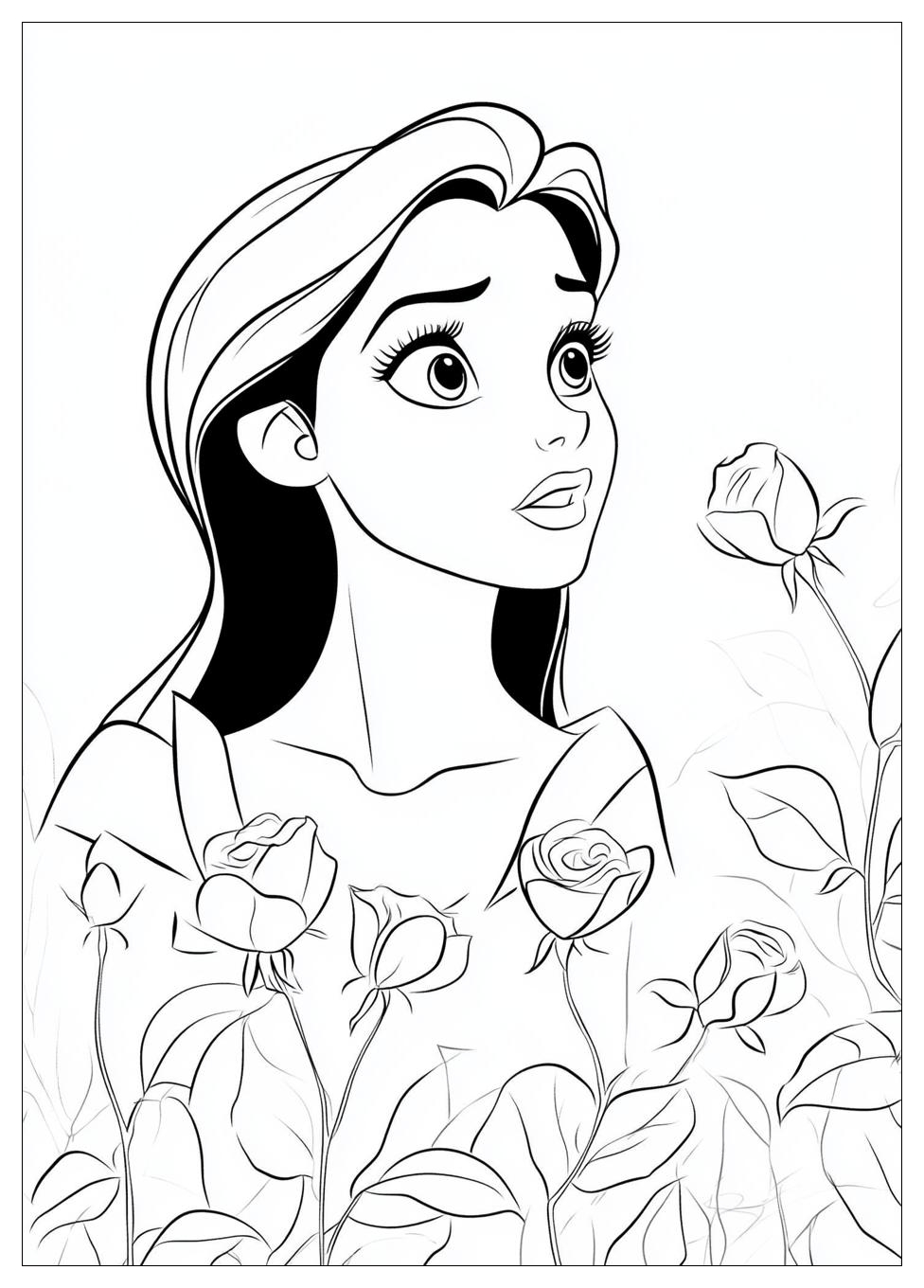Free Printable Belle Coloring Pages 11 Belle Coloring Pages-11