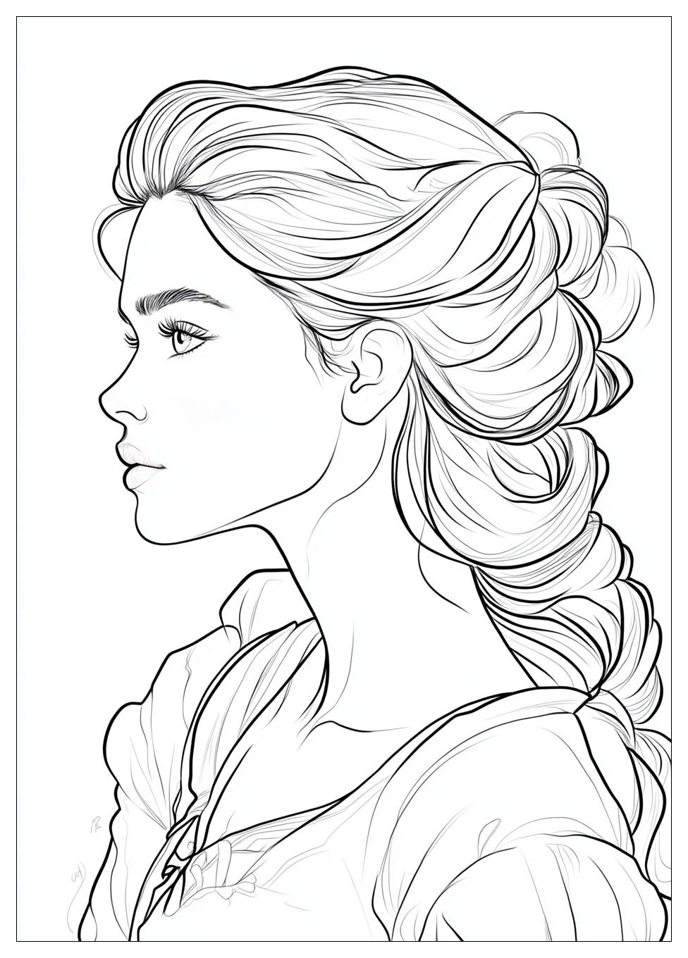 Free Printable Belle Coloring Pages 14 Belle Coloring Pages-14