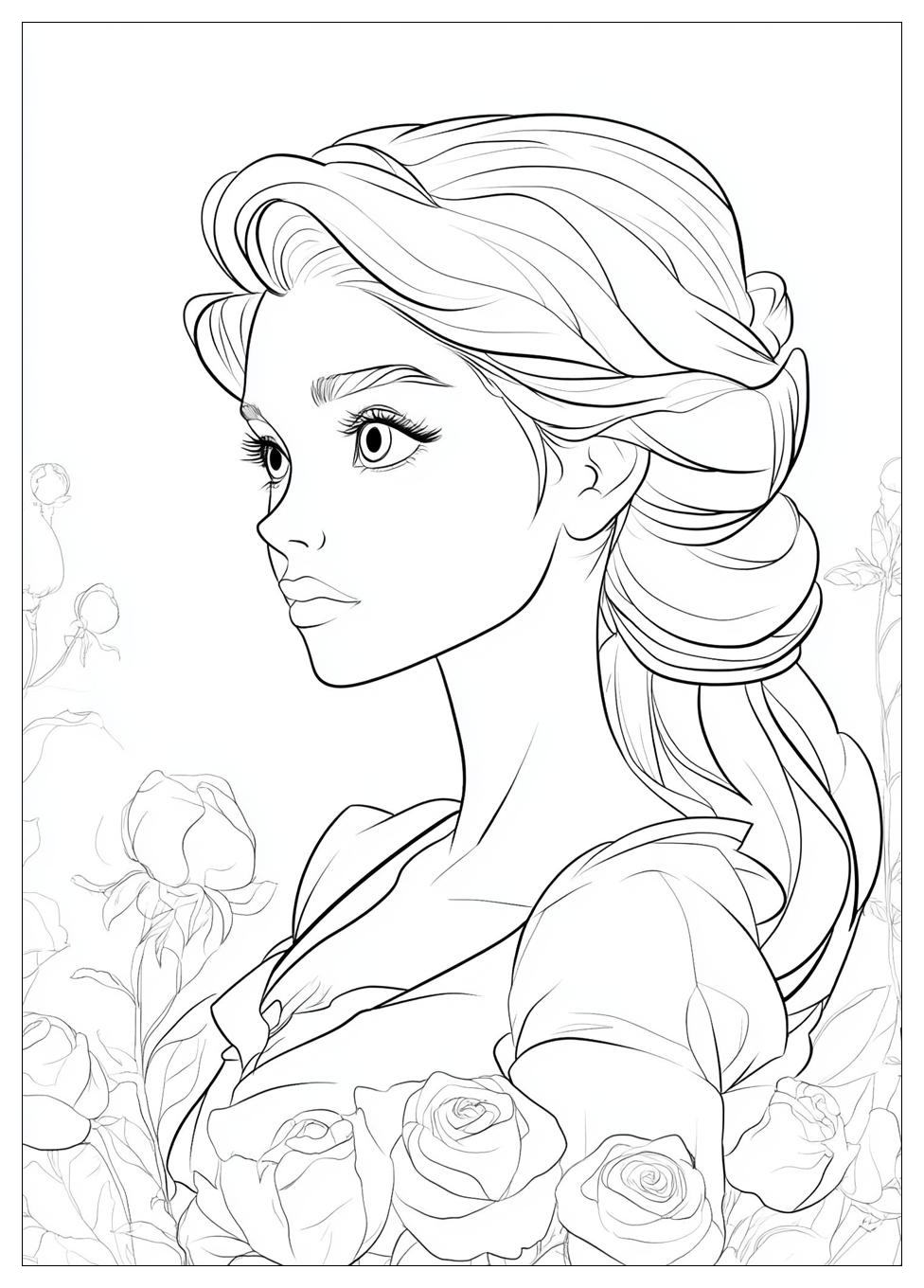 Free Printable Belle Coloring Pages 17 Belle Coloring Pages-17