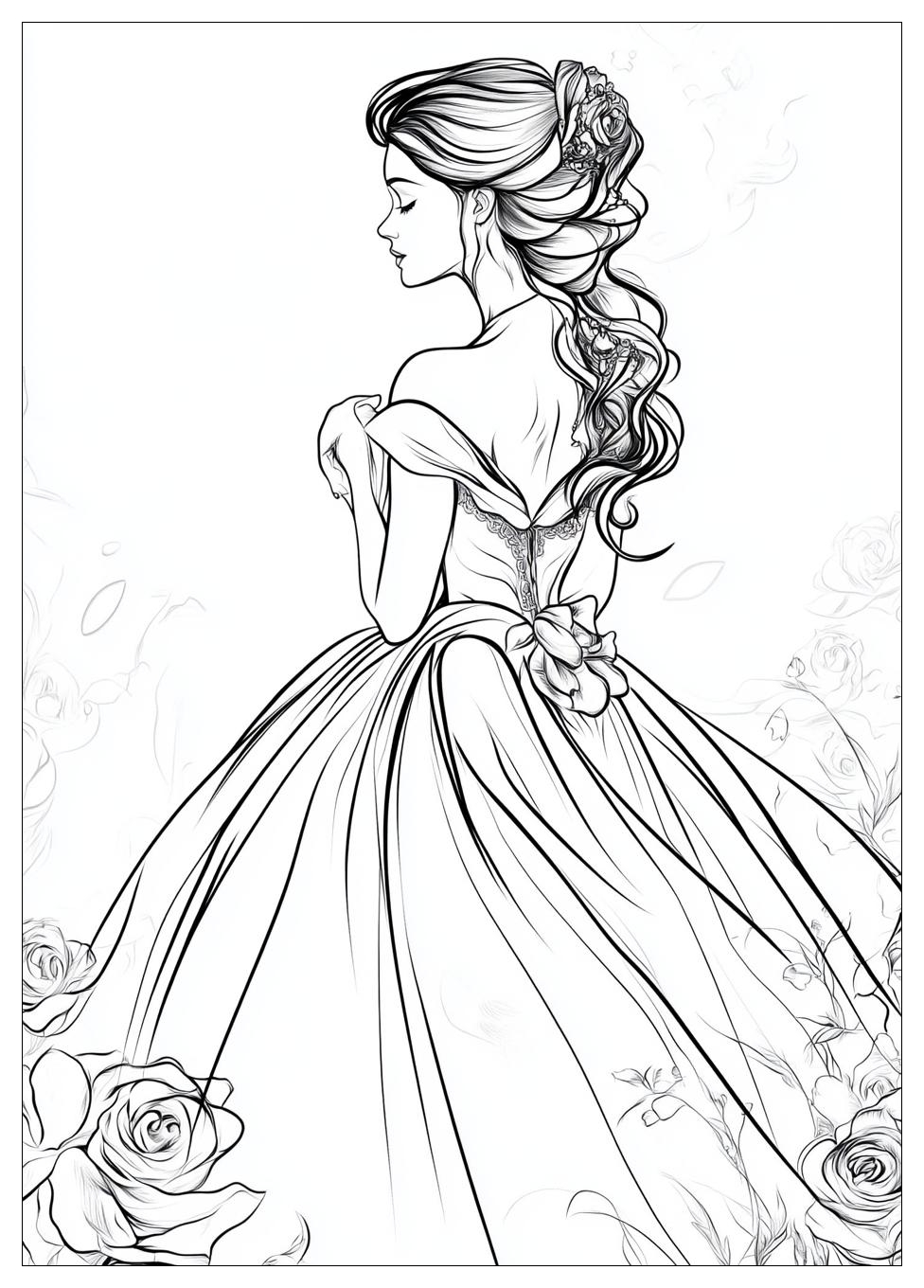 Free Printable Belle Coloring Pages 19 Belle Coloring Pages-19