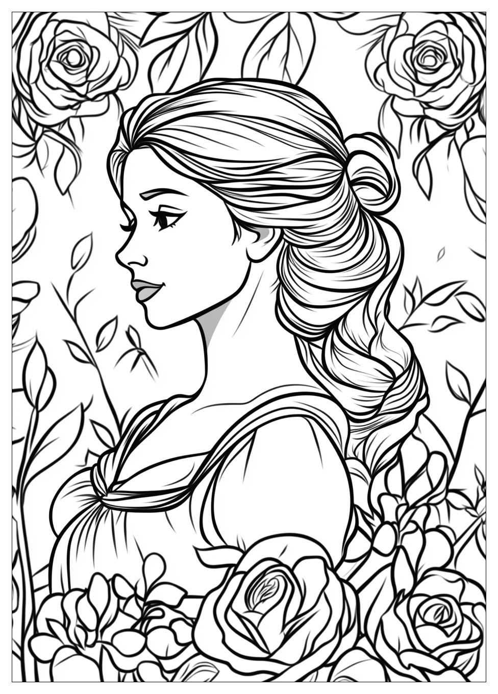 Free Printable Belle Coloring Pages 3 Belle Coloring Pages-3