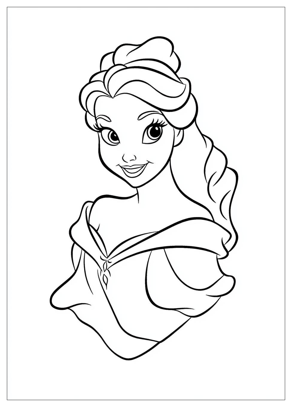 Free Printable Belle Coloring Pages 5 Belle Coloring Pages-5
