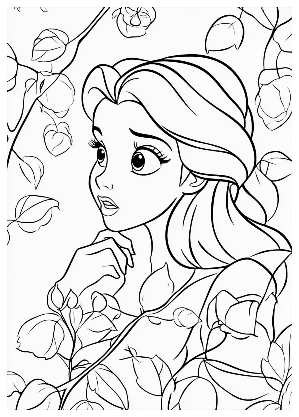 Free Printable Belle Coloring Pages 6 Belle Coloring Pages-6