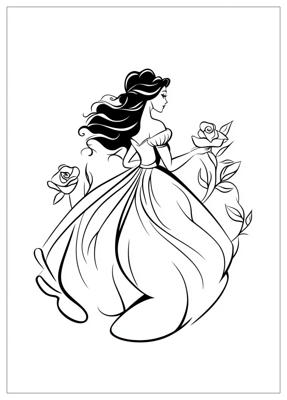 Free Printable Belle Coloring Pages 9 Belle Coloring Pages-9