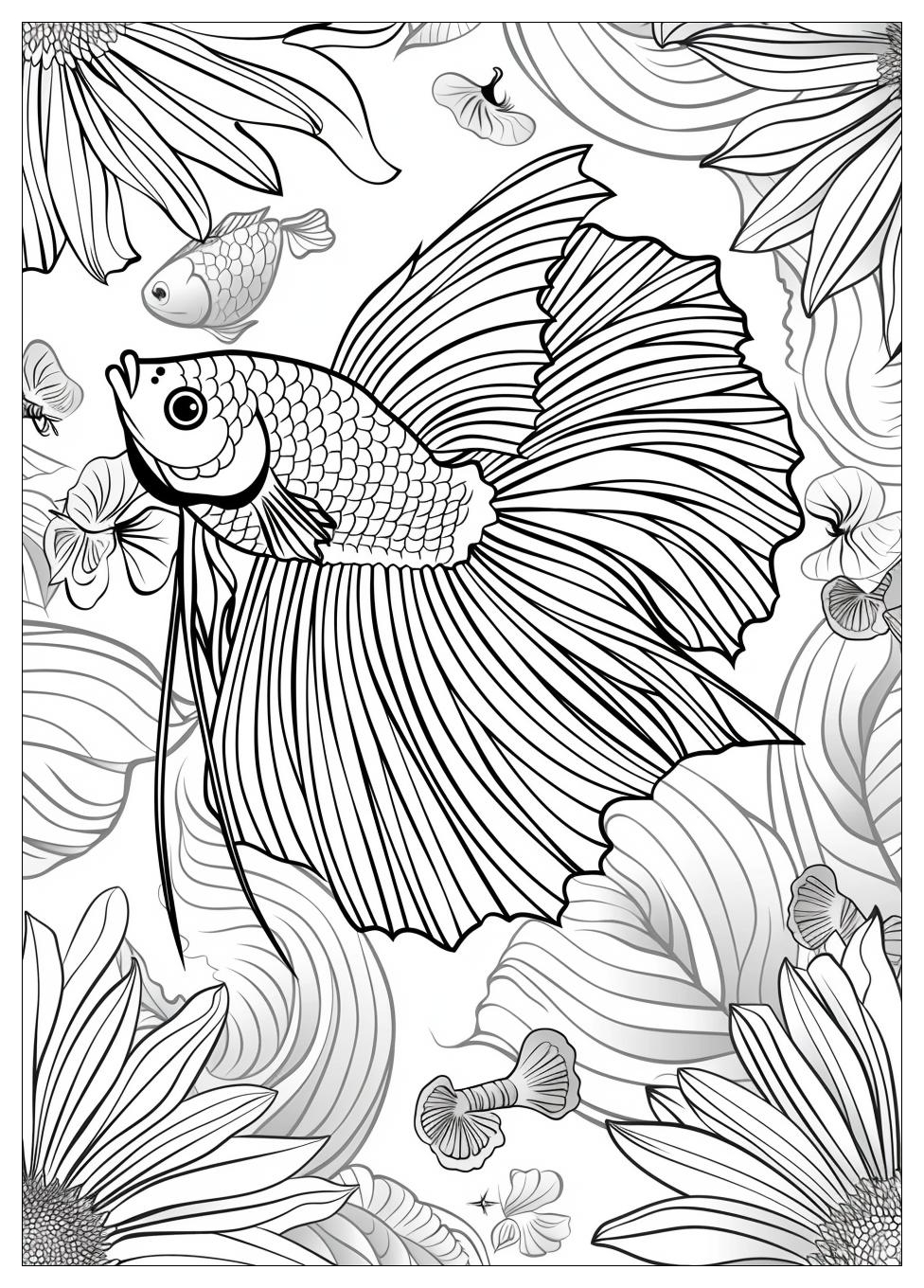 Betta Fish Coloring Pages-1
