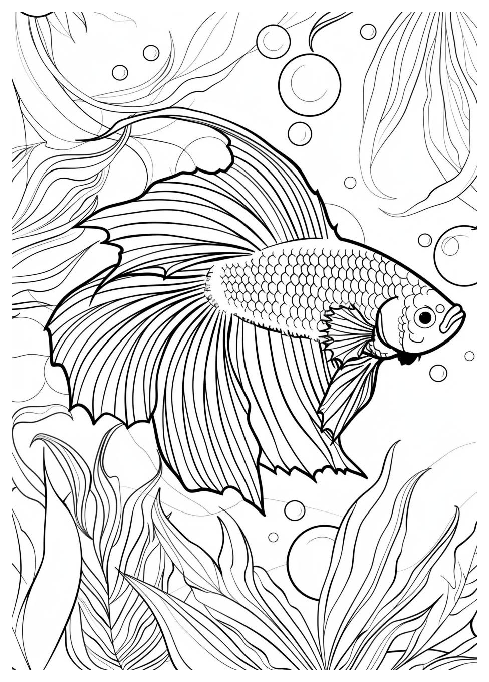 Betta Fish Coloring Pages-11